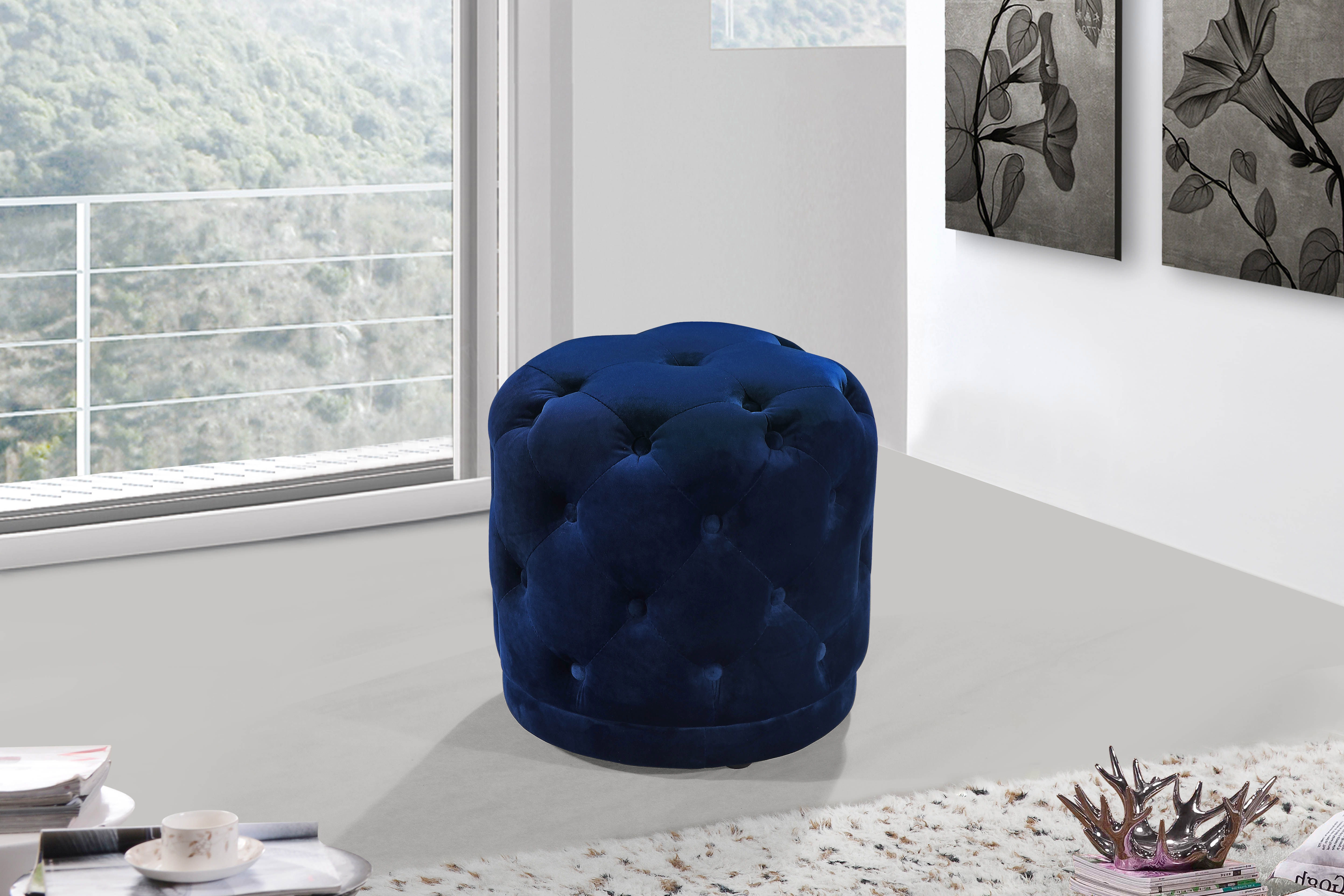 Harper - Ottoman / Stool - Navy