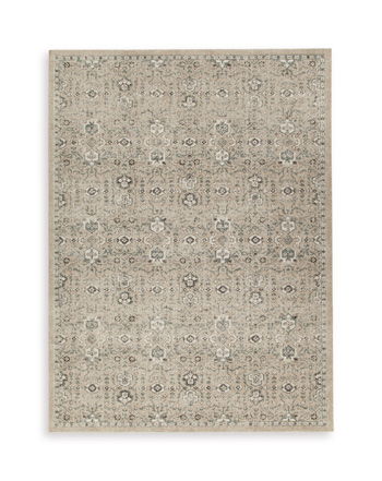 Jessmen – 9′ x 13′ Rug – Beige / Blue / Ivory