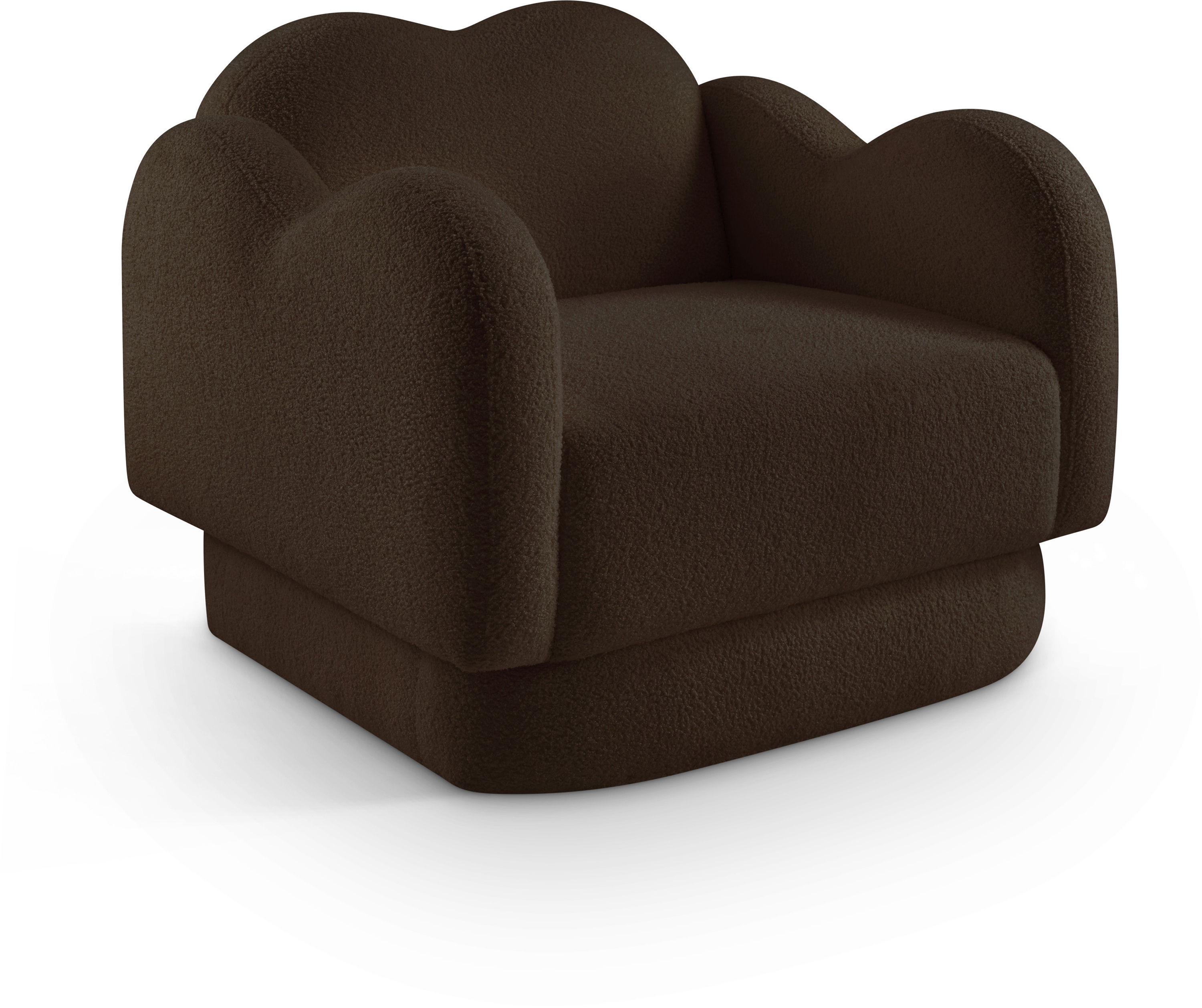 Bloom - Teddy Fabric Chair - Brown