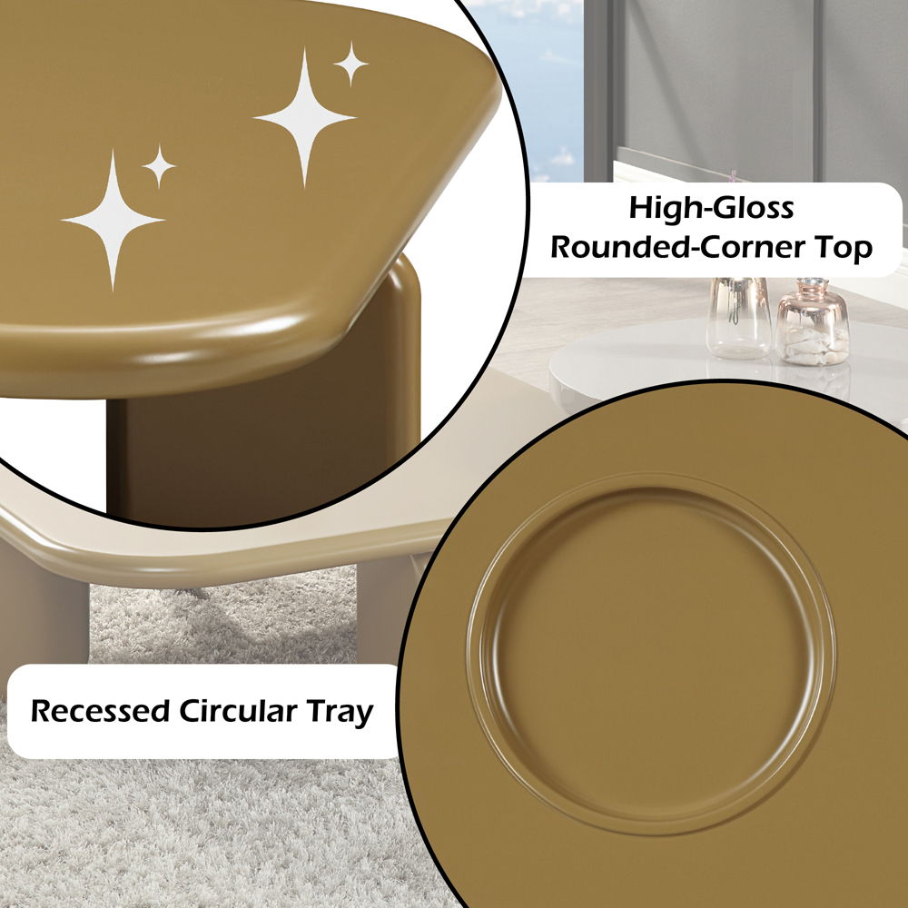 Joane - Coffee Table - Yellowish Brown, light brown, view 7