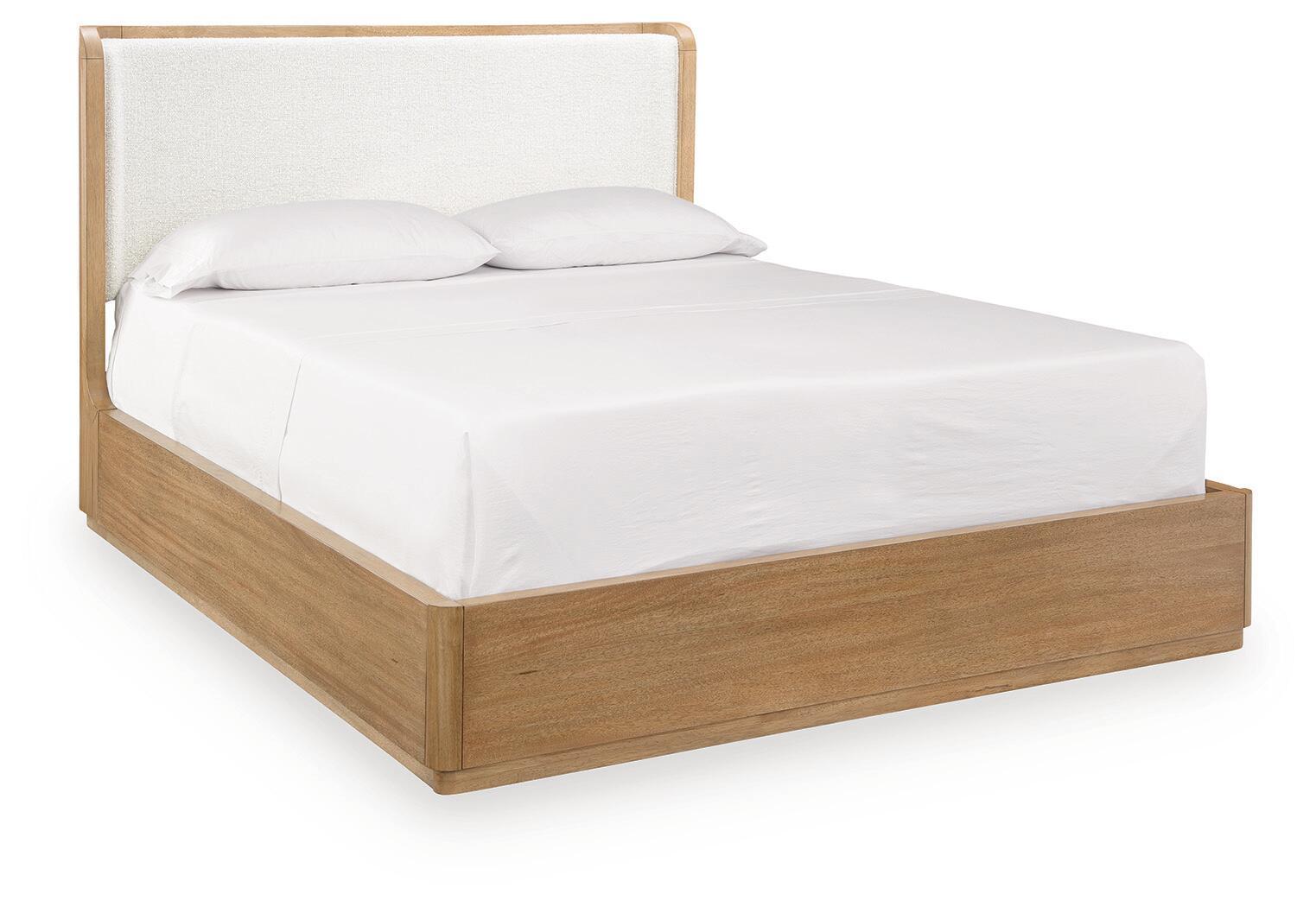 Pamaria – Queen Upholstered Bed – Light Brown