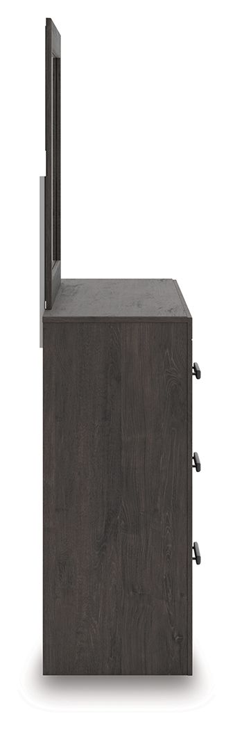 Ashley Furniture Prendonea - Dresser and Mirror - Charcoal - Image 8