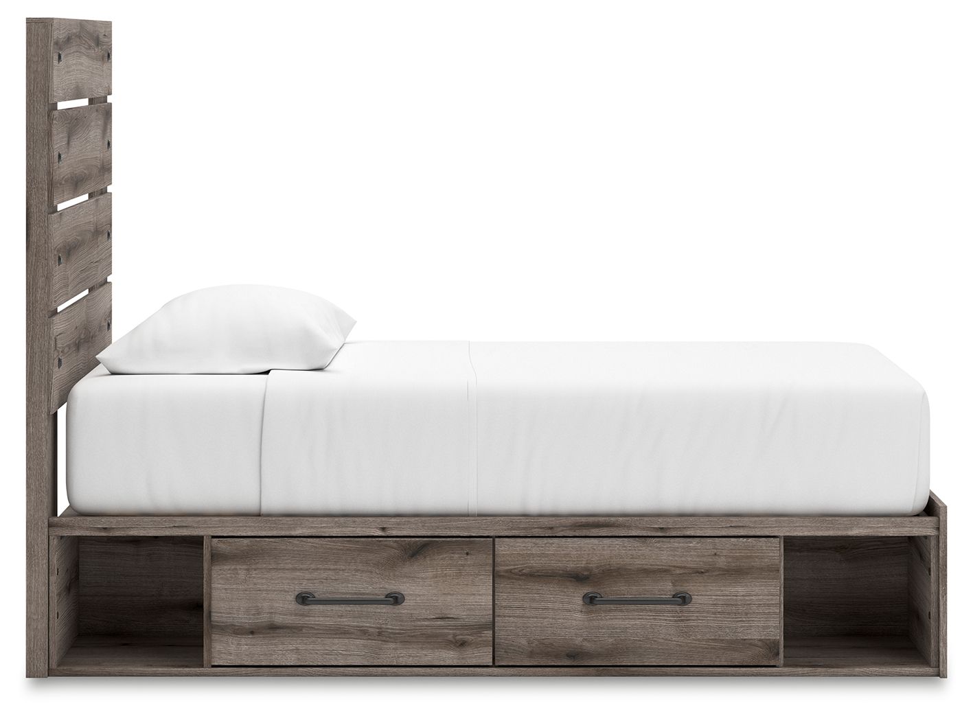 Ashley Furniture Graystorm - Twin Panel Bed With Storage - Brown Gray - Image 10