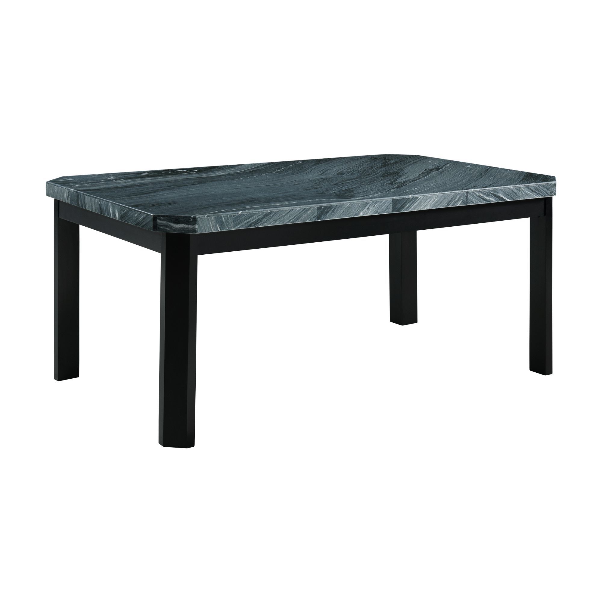Francesca - Rectangular 5 Piece Dining Set Table & Four Chairs - Black