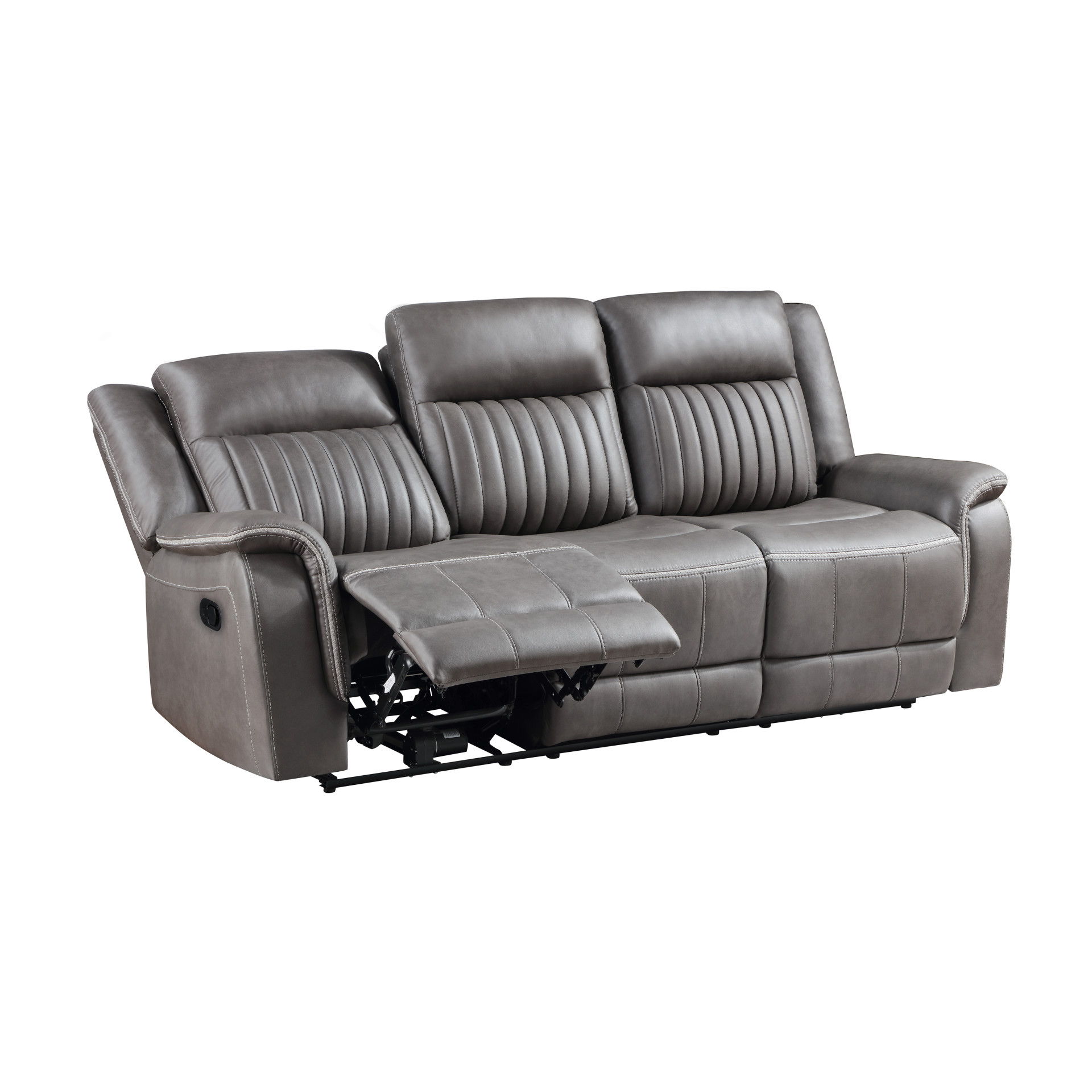 Enzo - Sofa With Dual Recliner - Gray