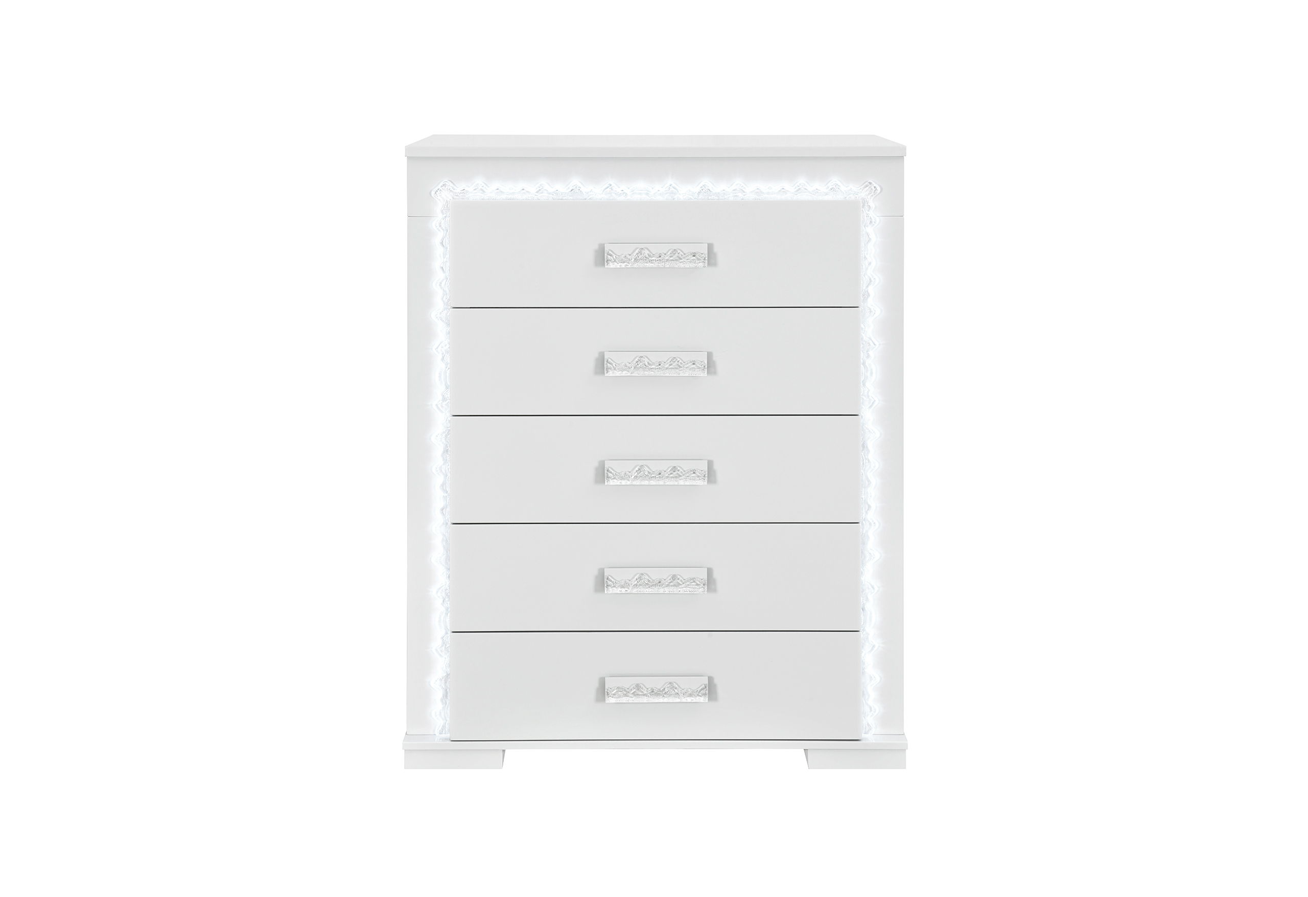 Naomi - 5 Piece Full Bedroom Set - Silver