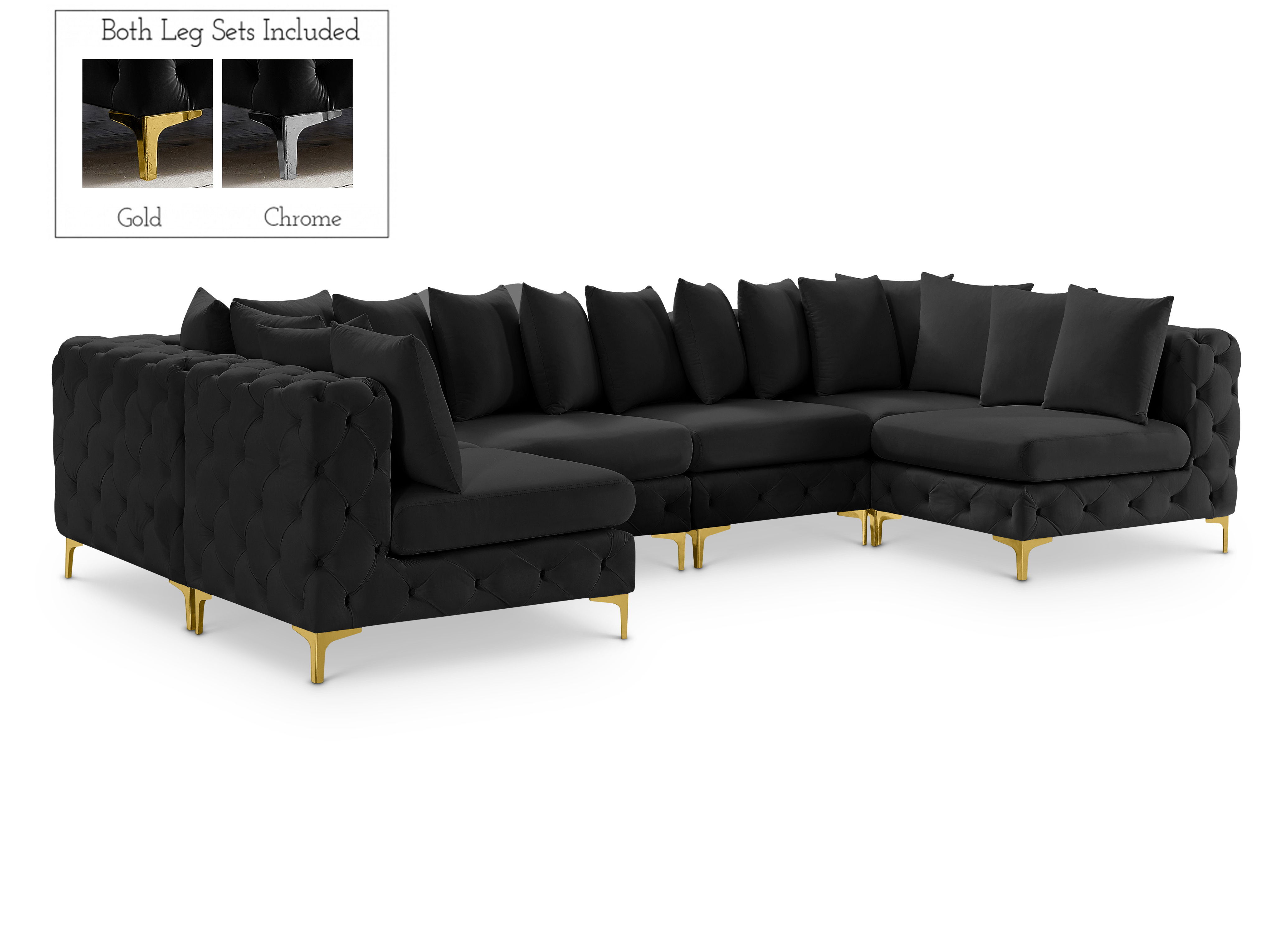Tremblay - 6 Piece Modular U-Shaped Sectional - Black