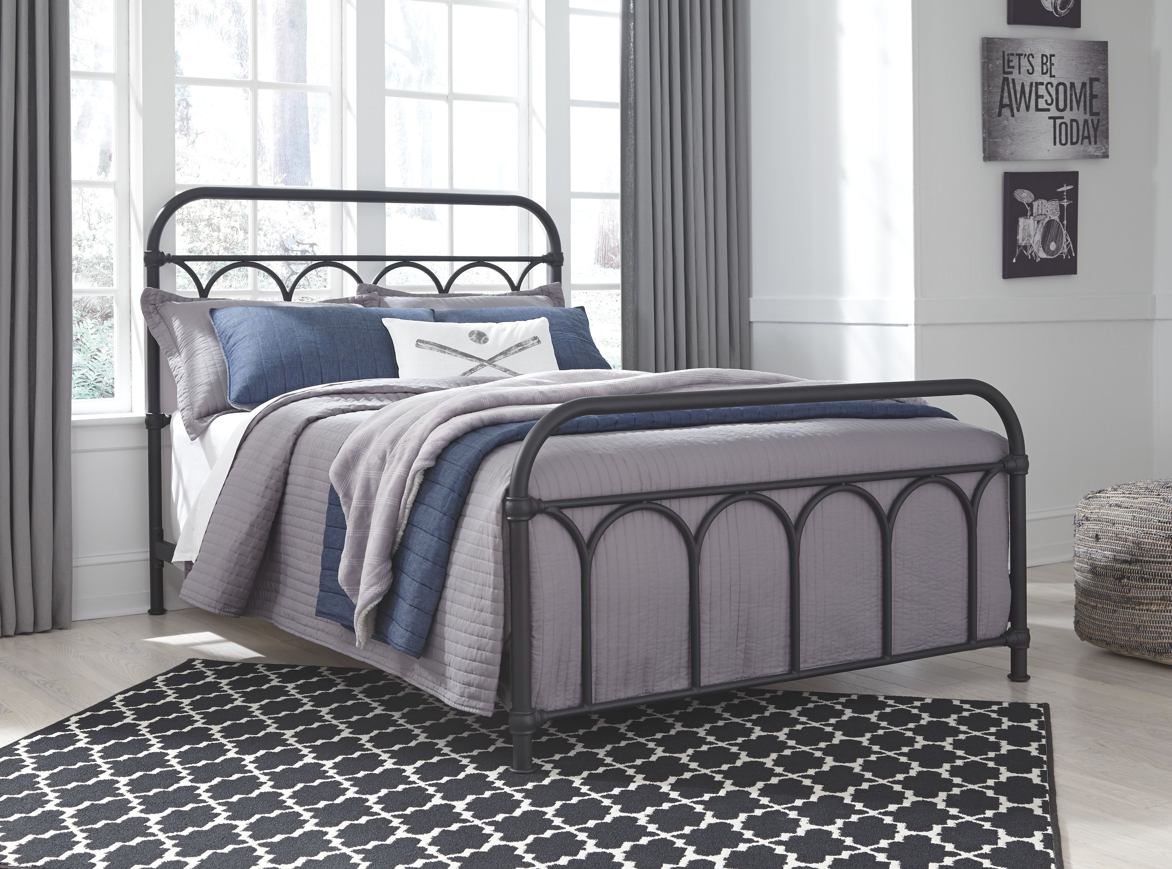 Ashley Furniture Nashburg - Full Metal HDBD/Ftbd/Rails - Black - Image 7