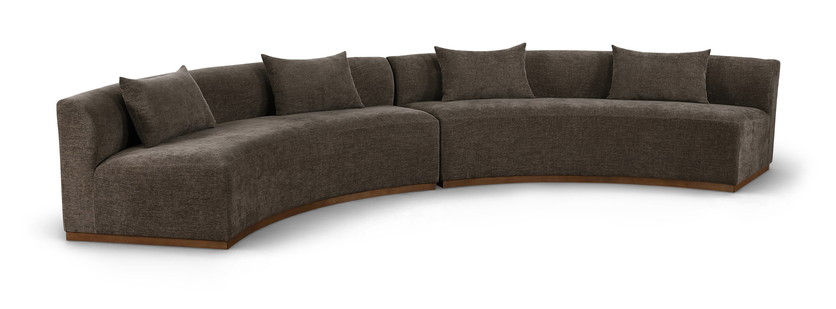 Avanti - 182.5" Chenille Fabric Upholstered 2 Piece Modular Sectional - Brown