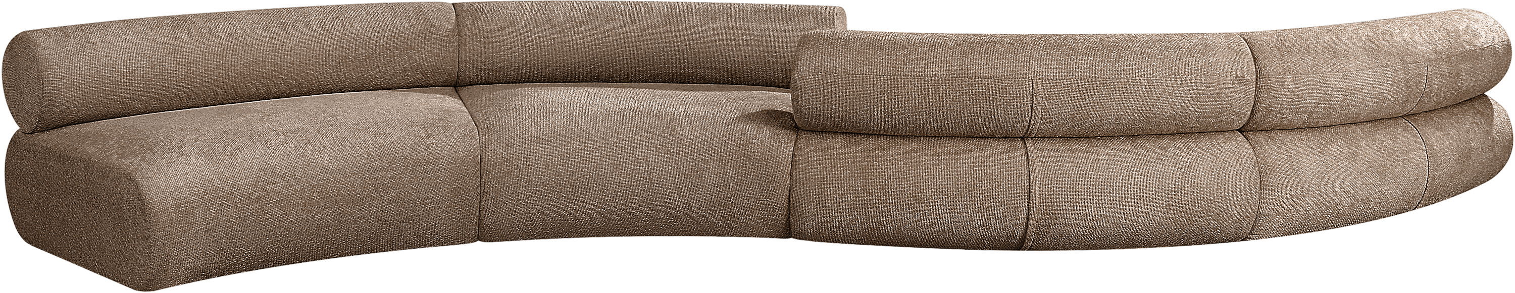 Bale - 202" Chenille Fabric Upholstered 4 Piece Modular Sectional - Brown