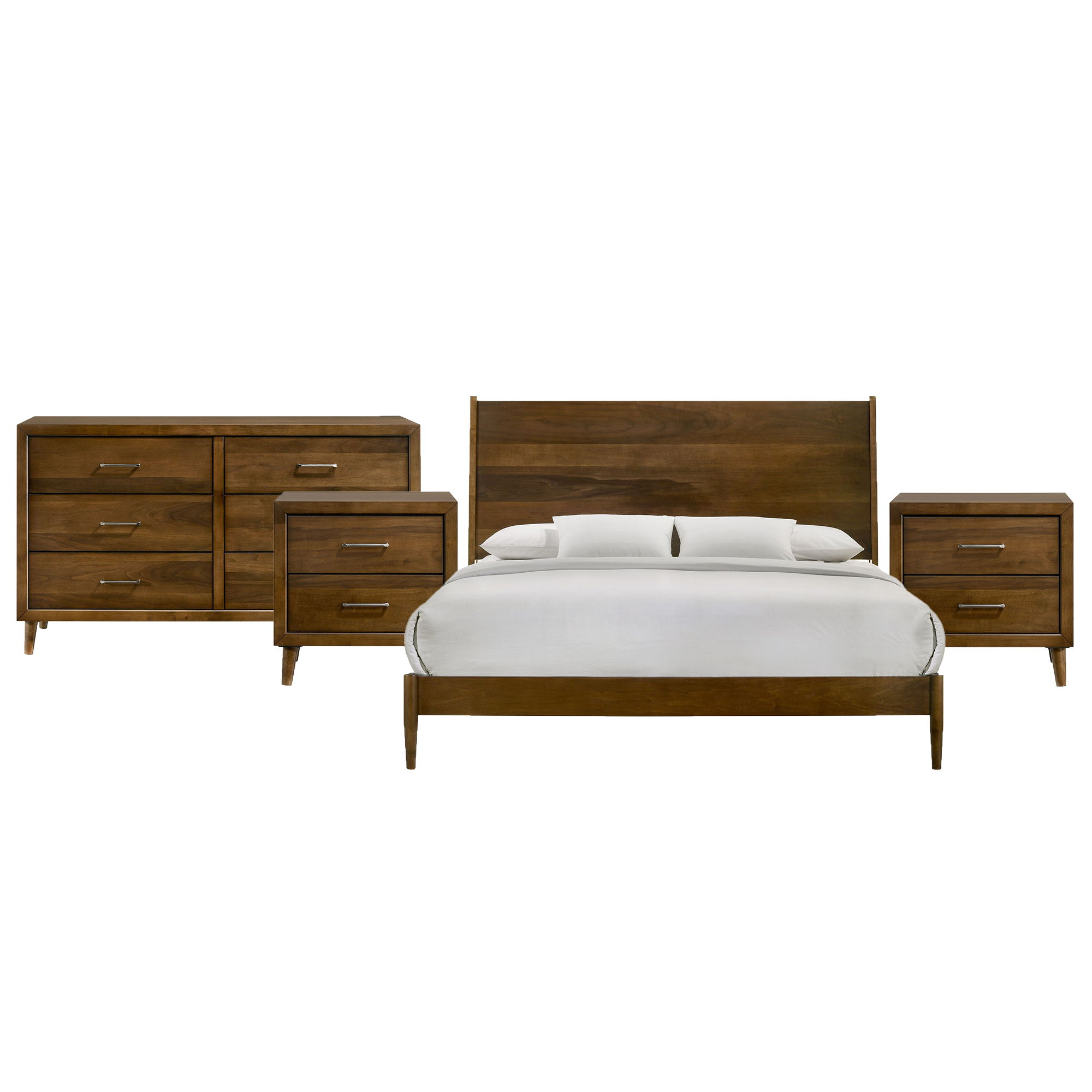King · 4 Pc · Bedroom Set With 2 Nightstands & Dresser
