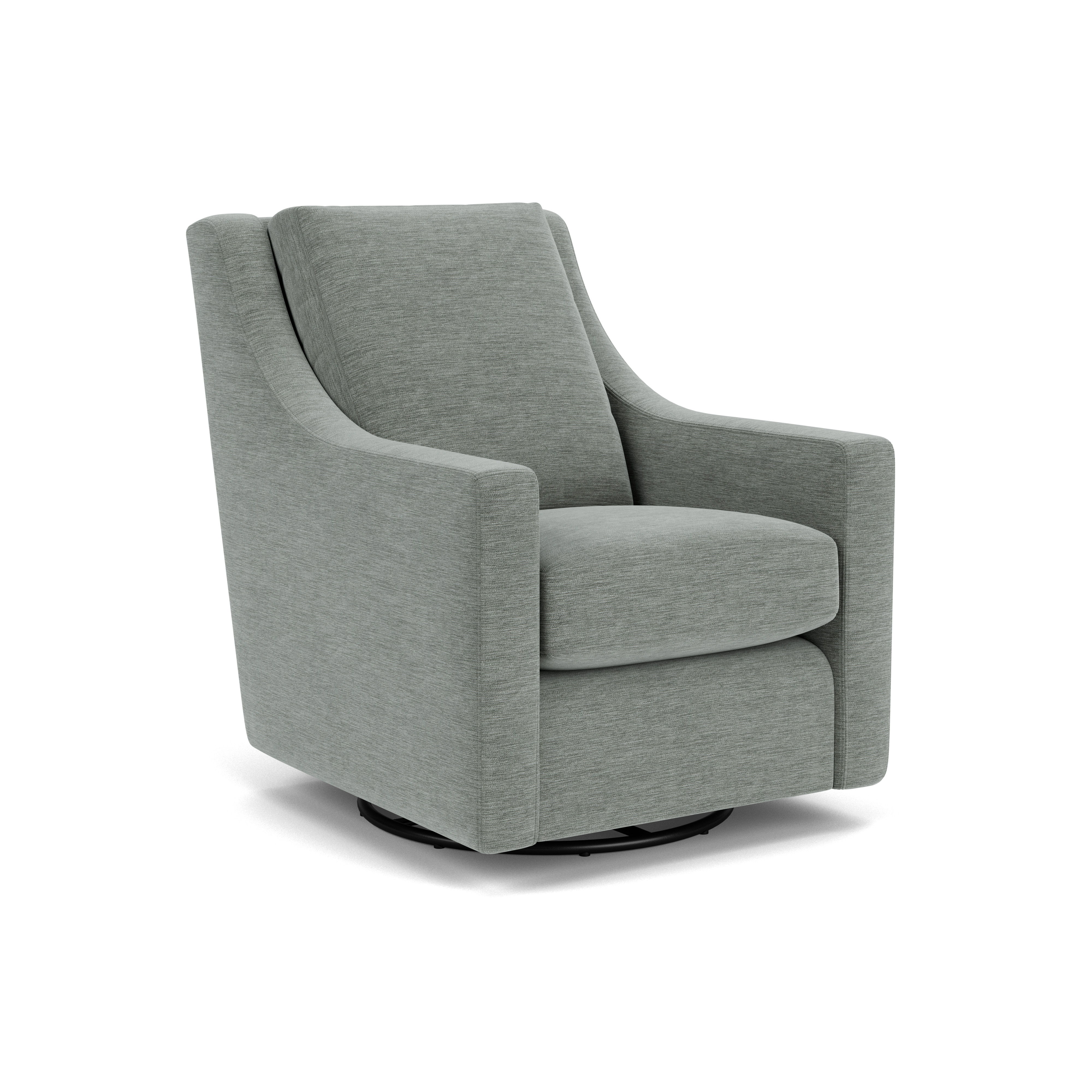 Murph - Fabric Swivel Chair, dark gray, view 3