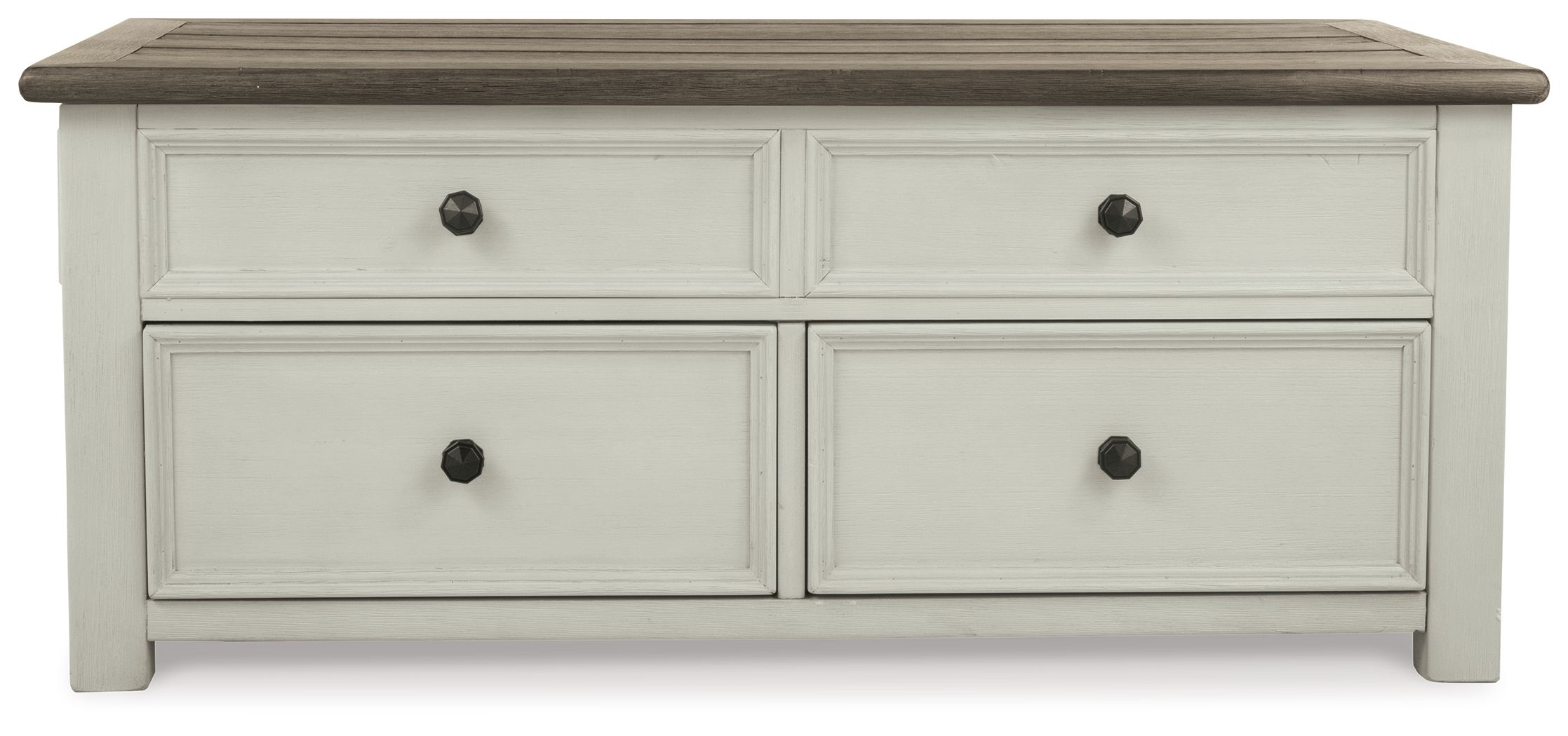 Ashley Furniture Bolanburg - Lift Top Cocktail Table - White / Brown / Beige - Image 6