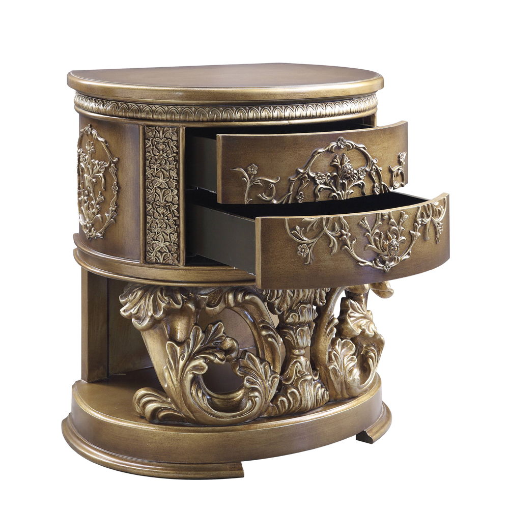 Constantine - Nightstand - Brown & Gold, dark brown, view 3