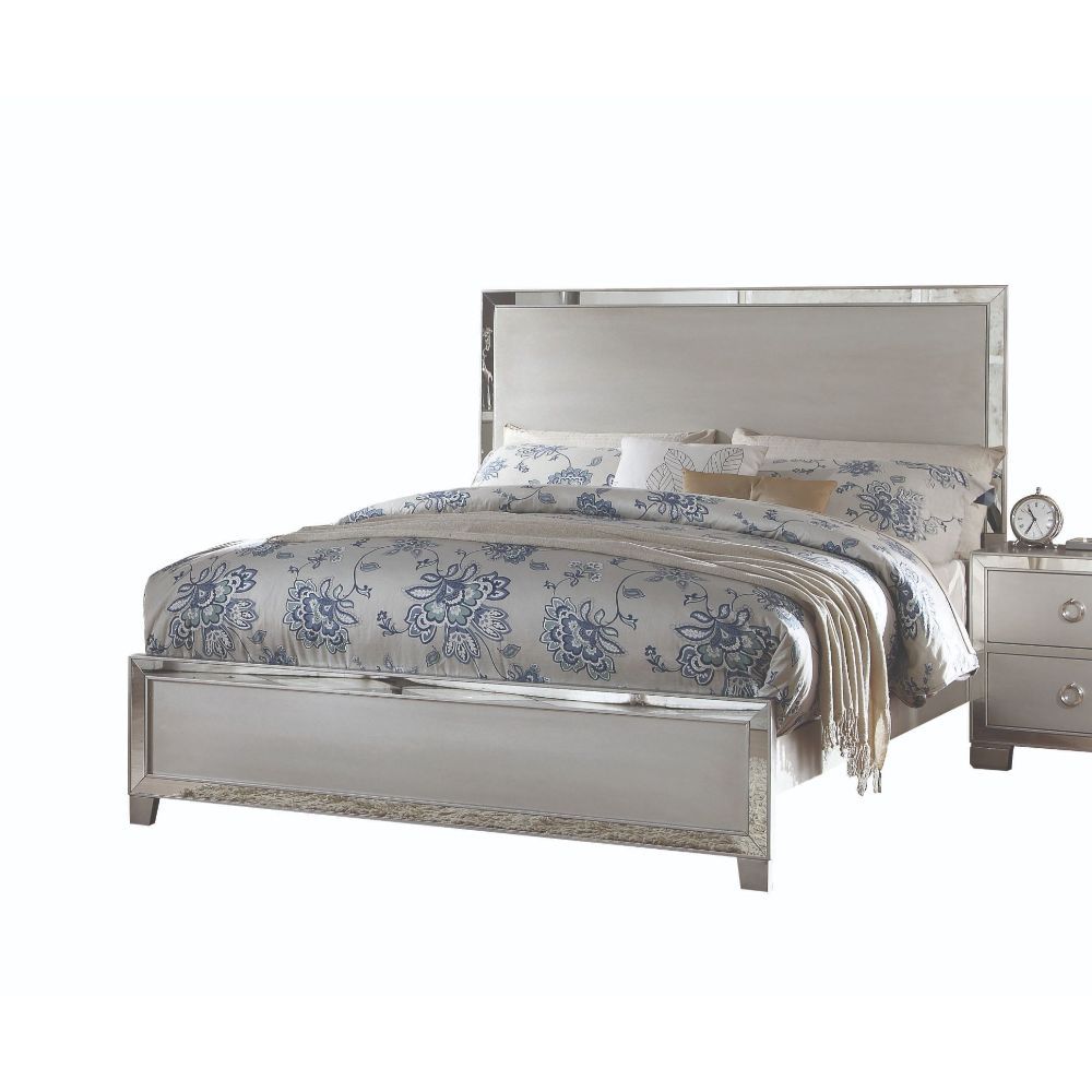Voeville II - Eastern King Bed - Platinum, silver