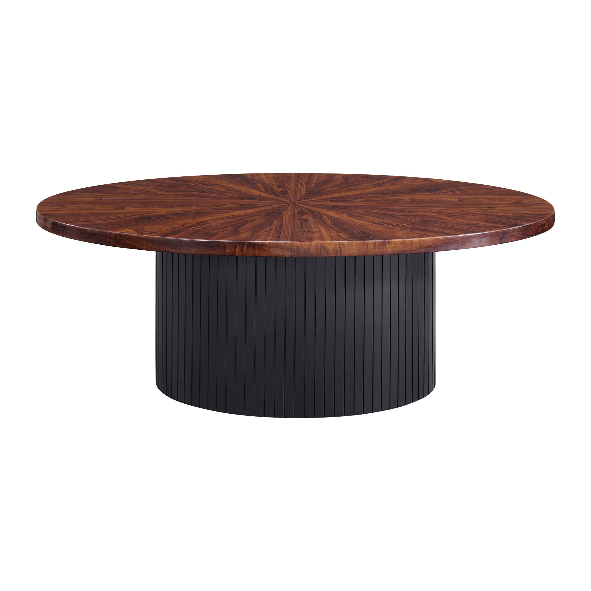 Rosemond - Oval Coffee Table With Top And Base - Cherry And Black