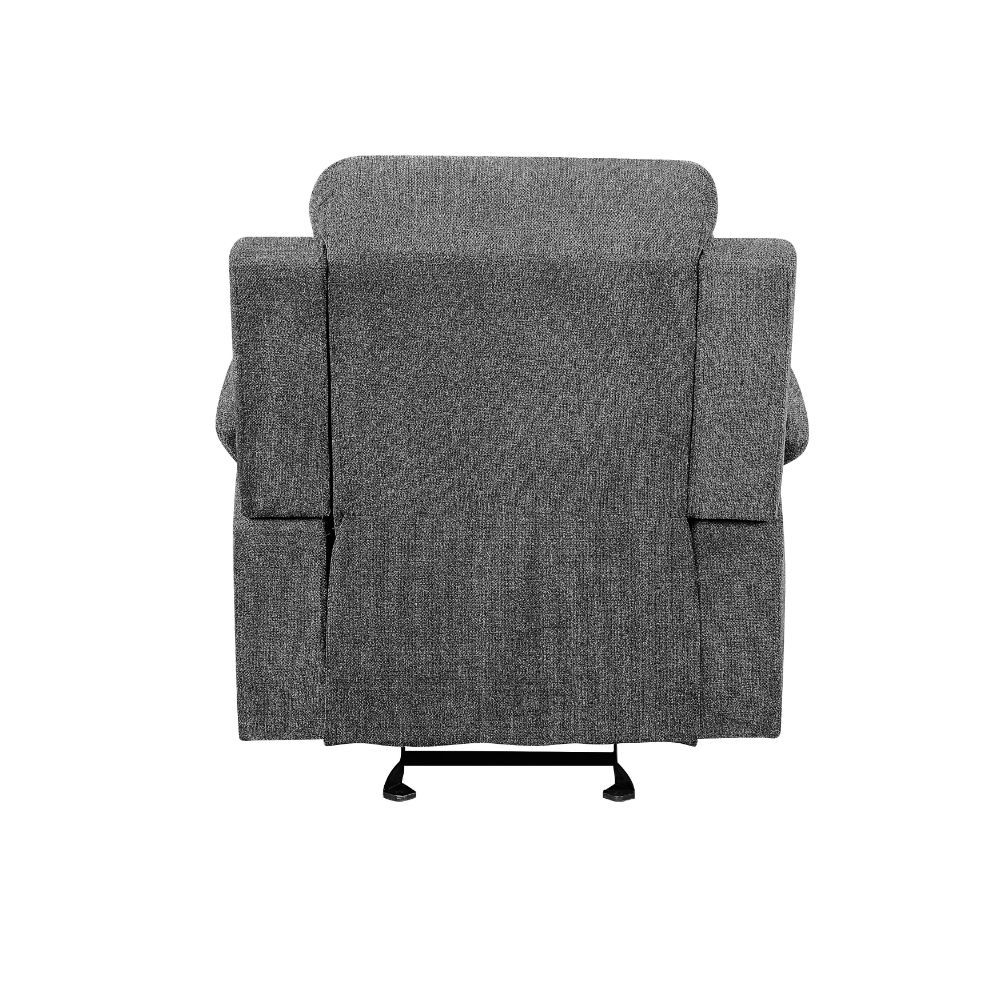 Kalen - Motion Glider Recliner - Gray Chenille, dark gray, view 4