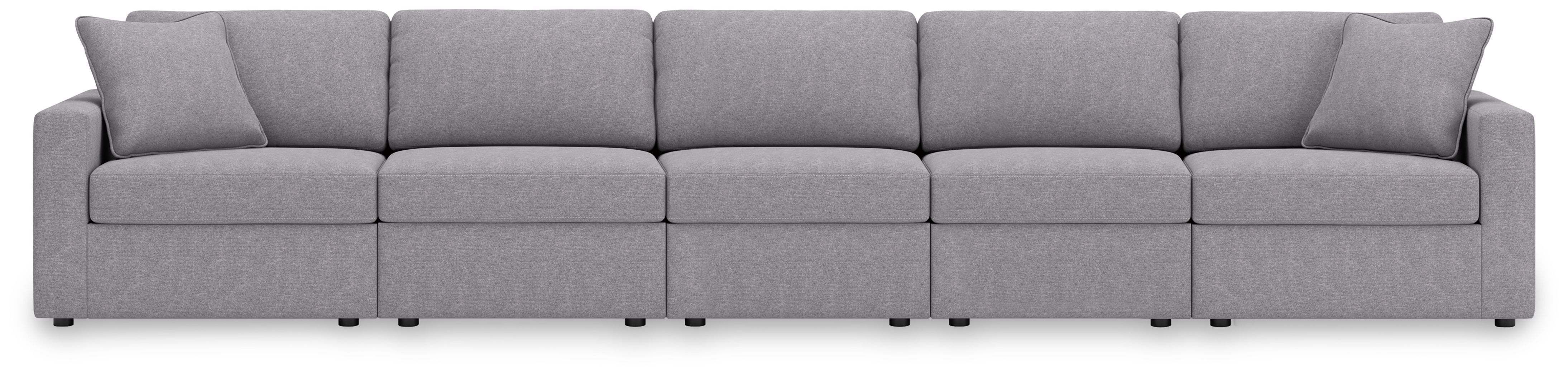 5 Pc · Sectional With 3 Armless Chairs