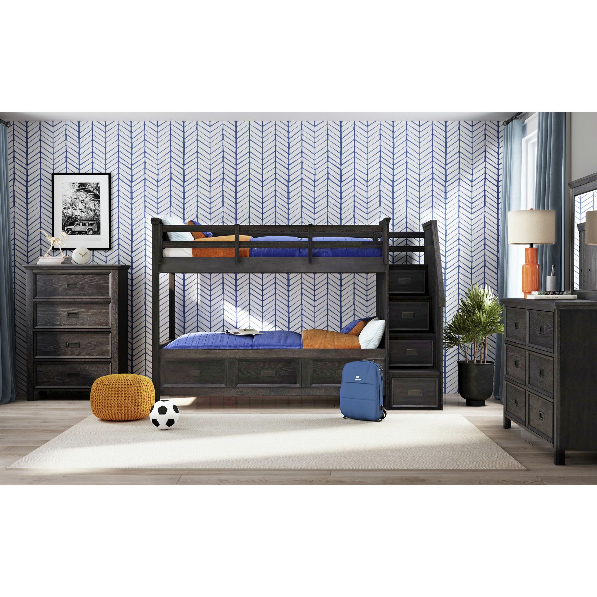 Hampton Kids - 4-Drawer Chest - Charcoal