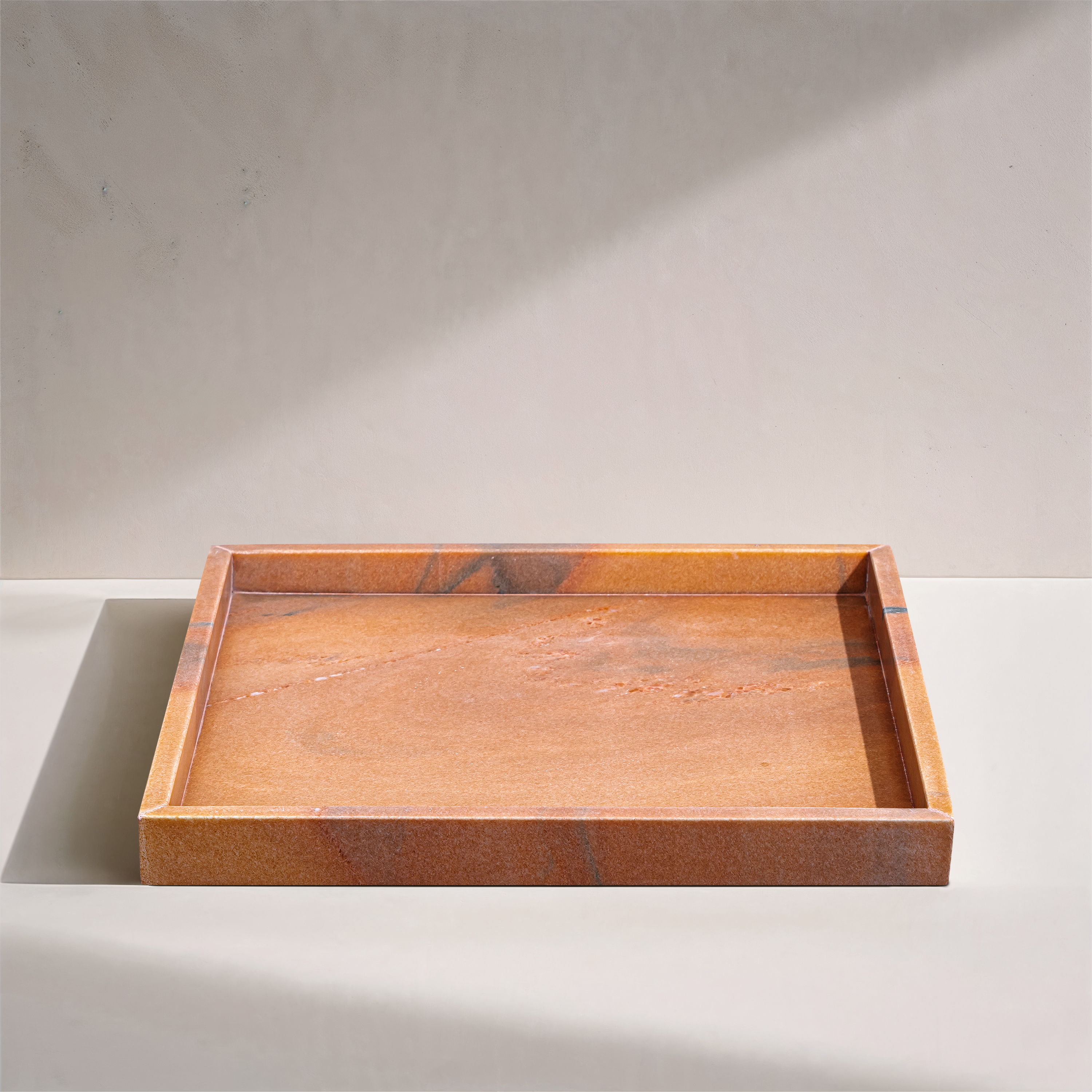 Barletta - Marble Square Tray - Pink