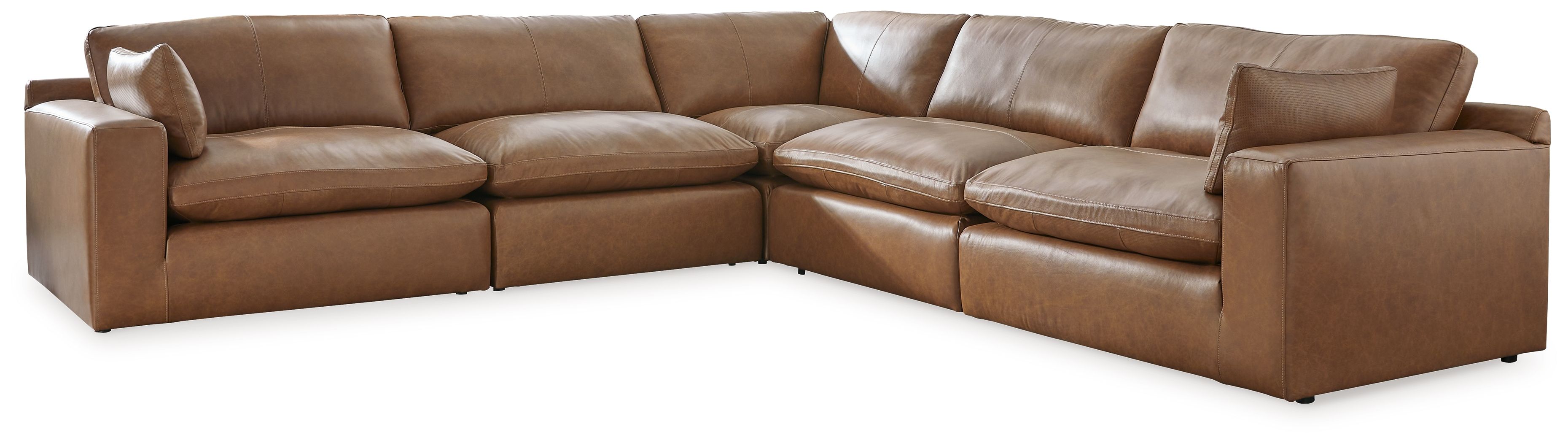 Ashley Emilia - Caramel - 5-Piece Sectional