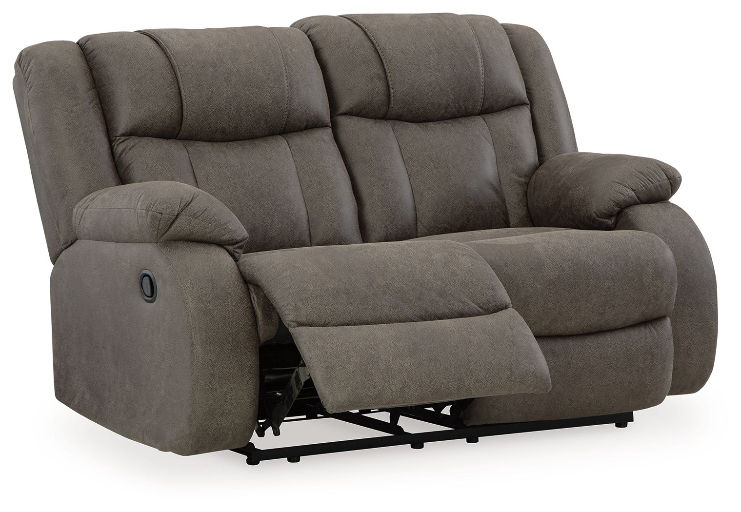 Ashley Furniture First Base - 2 Pc. - Reclining Sofa, Reclining Loveseat - Gunmetal - Image 8