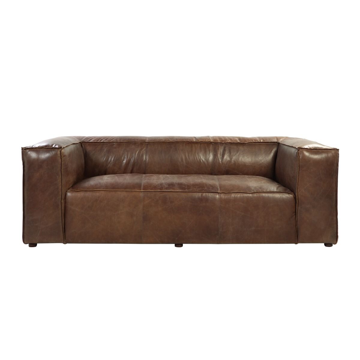 Brancaster - Sofa - Retro Brown Top Grain Leather, dark brown, view 3