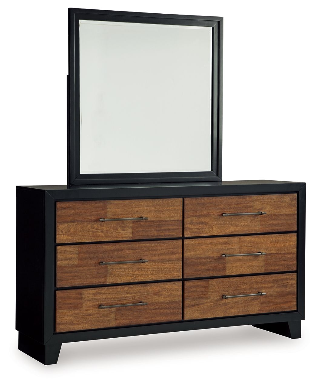 Ashley Kraeburn - Brown / Black - Dresser And Mirror