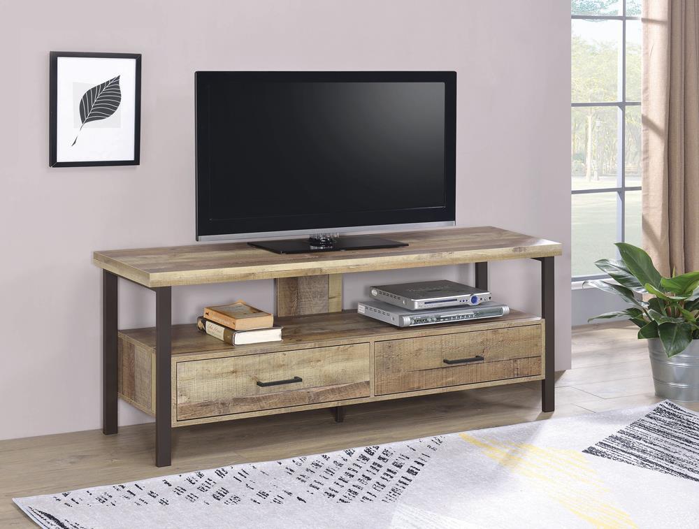 Ruston 59″ TV Console Weathered Pine New Lots Furniture Online Store