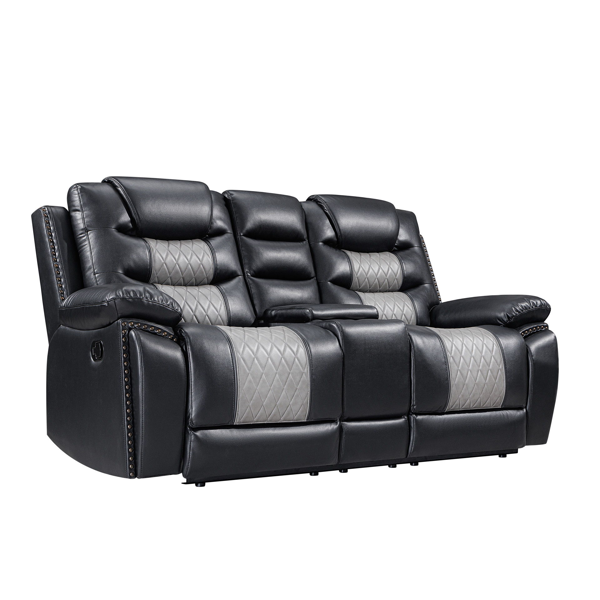 Console Loveseat With Dual Recliners