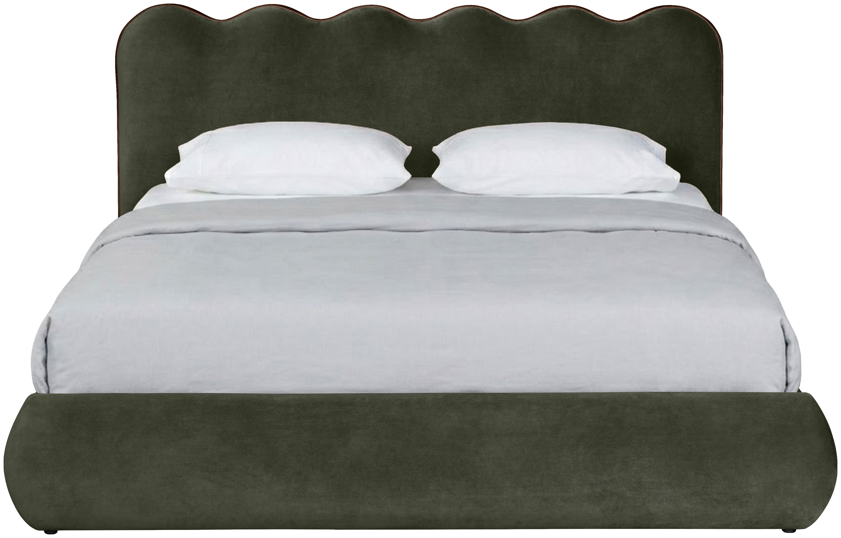 Tempo - Velvet Upholstered Full Bed - Green