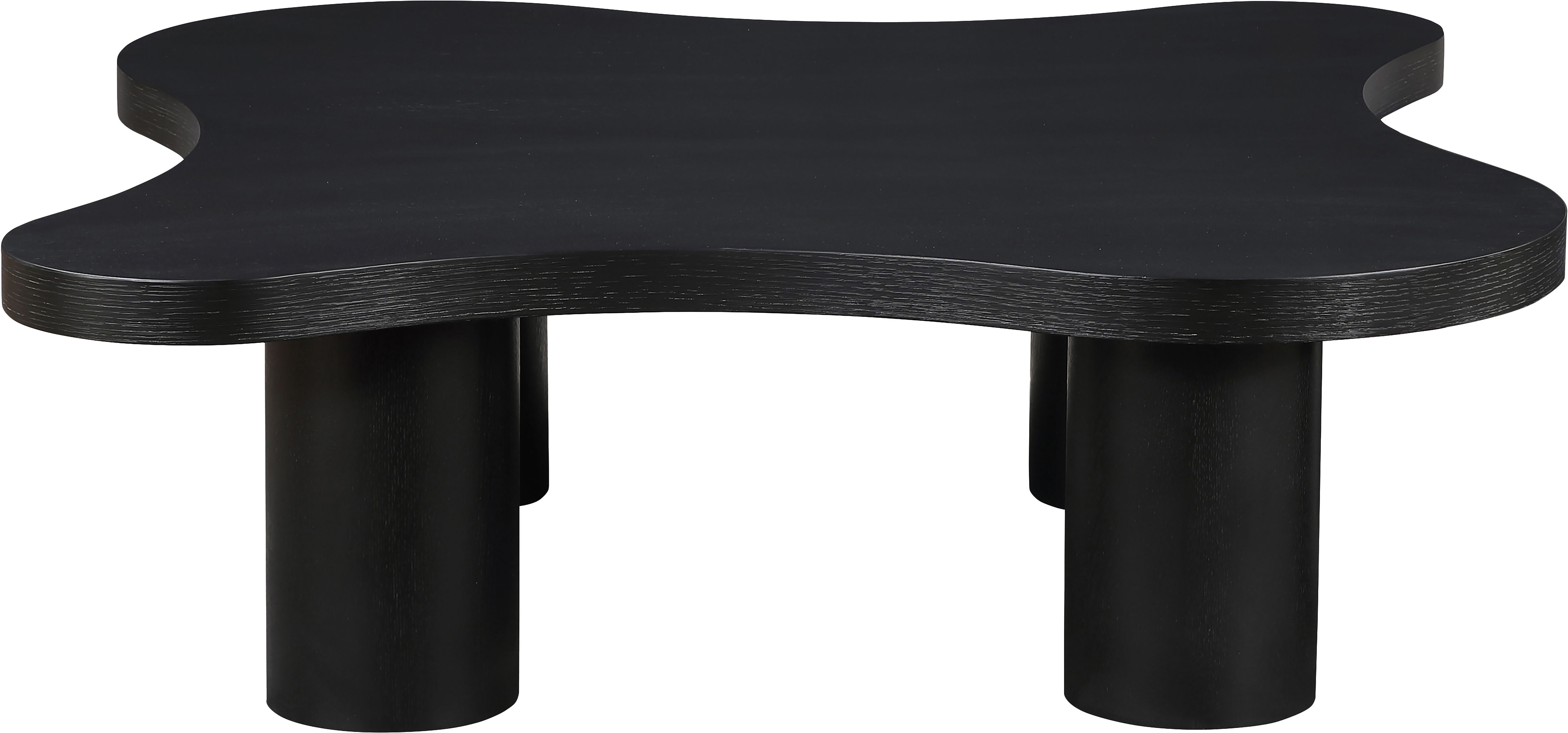 Cove - 48" Oak Veneer And Solid Wood Coffee Table - Black