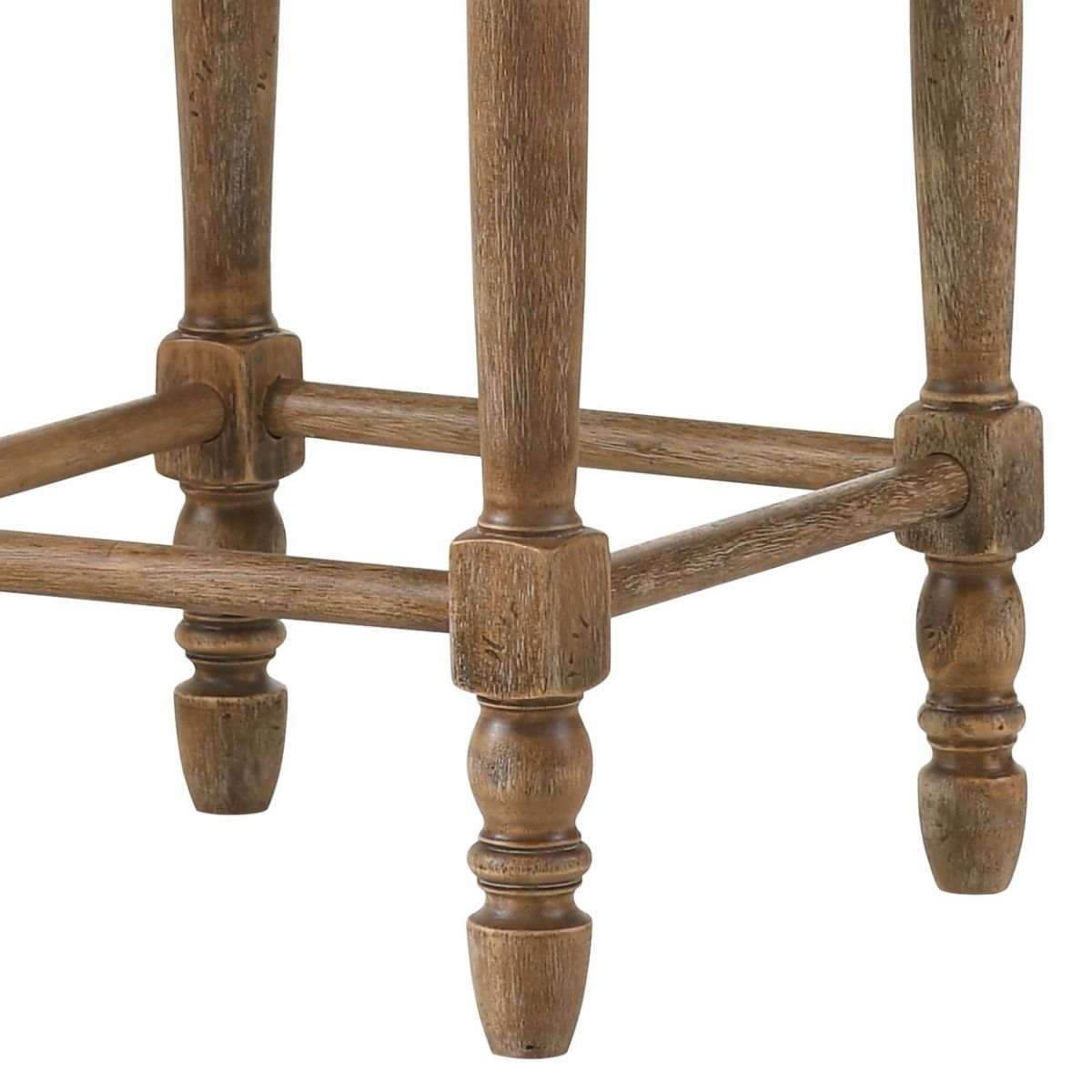 Farsiris - Counter Height Stool (Set of 2) - Beige Fabric & Weathered Oak, light brown, view 5