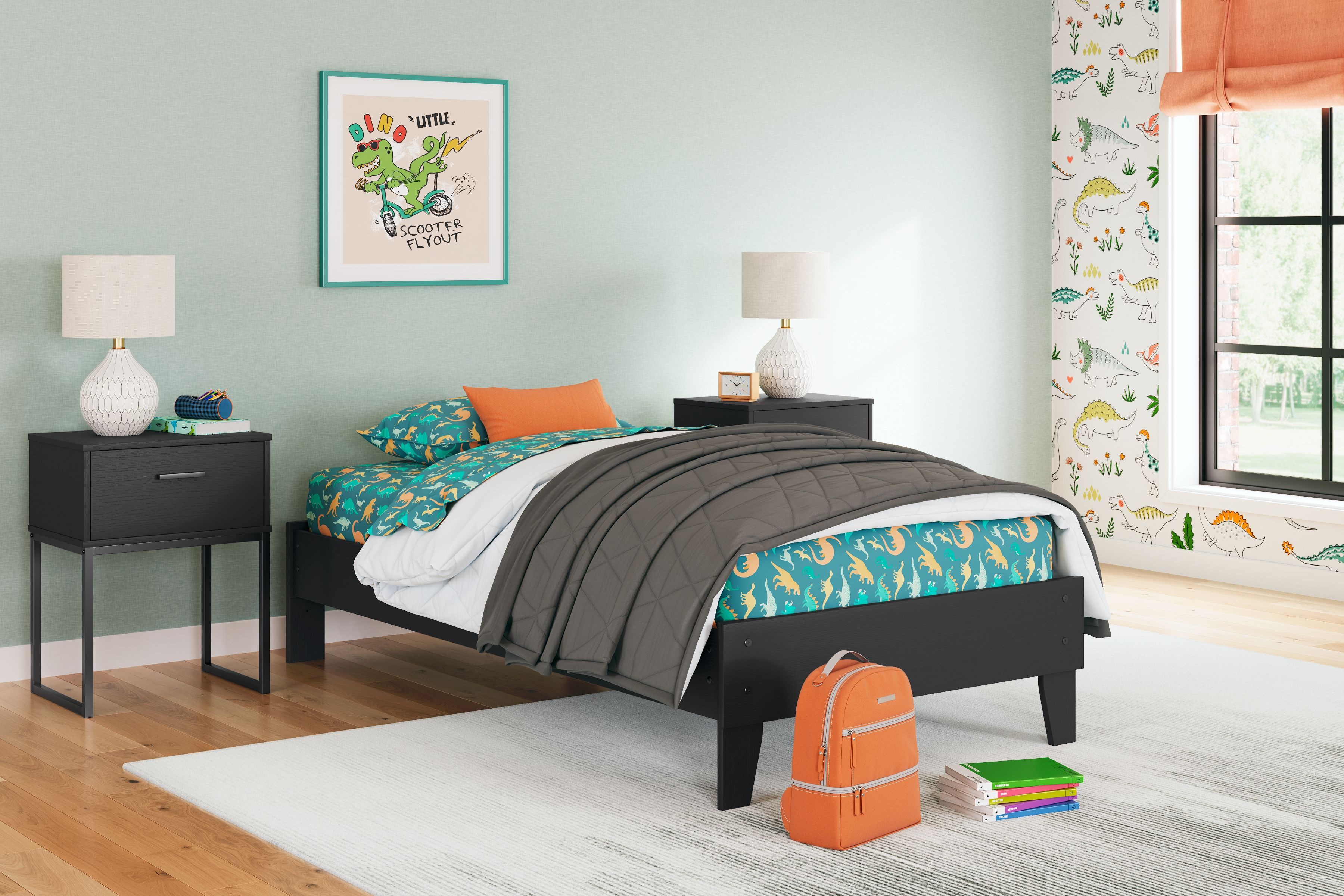 Socalle - Twin Platform Bed - Black