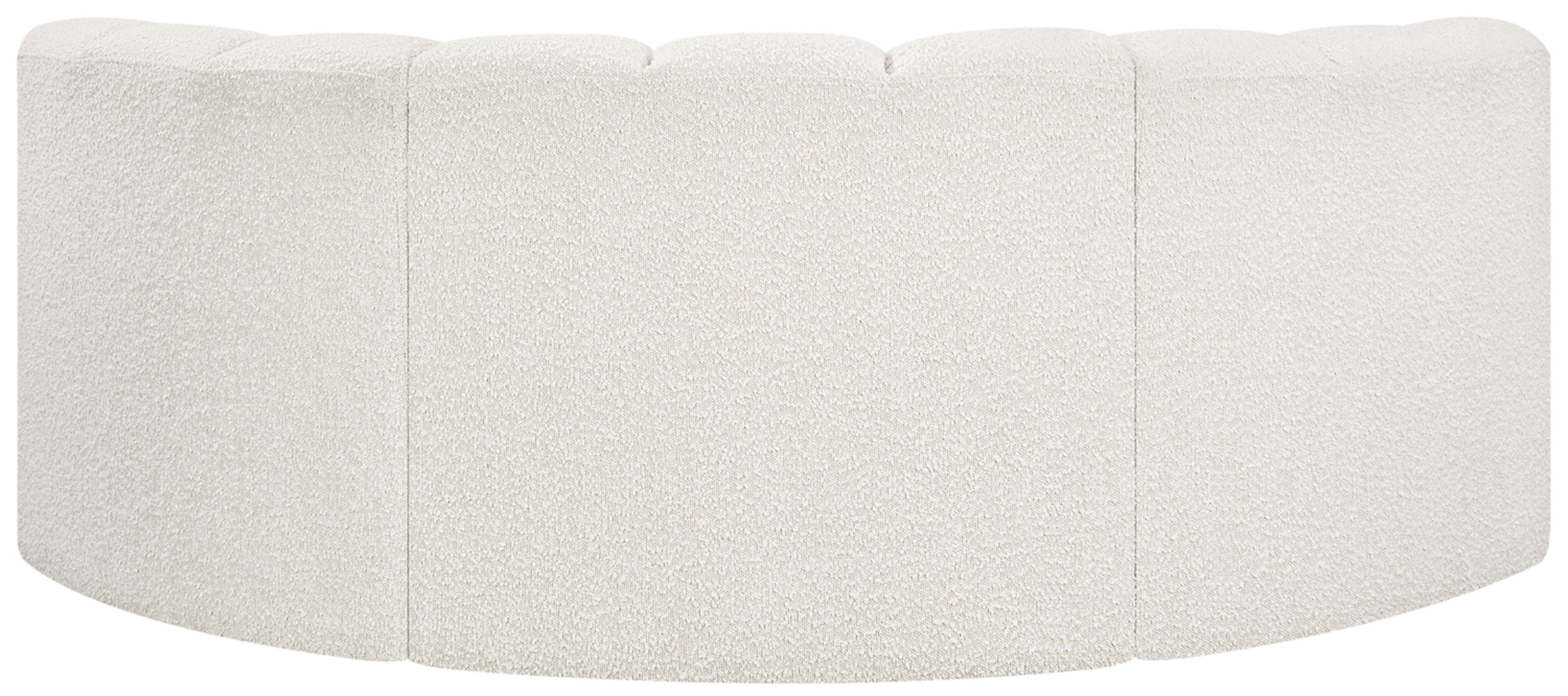 Arc - Boucle Fabric 3 Piece Modular U-Shaped Sofa - Cream