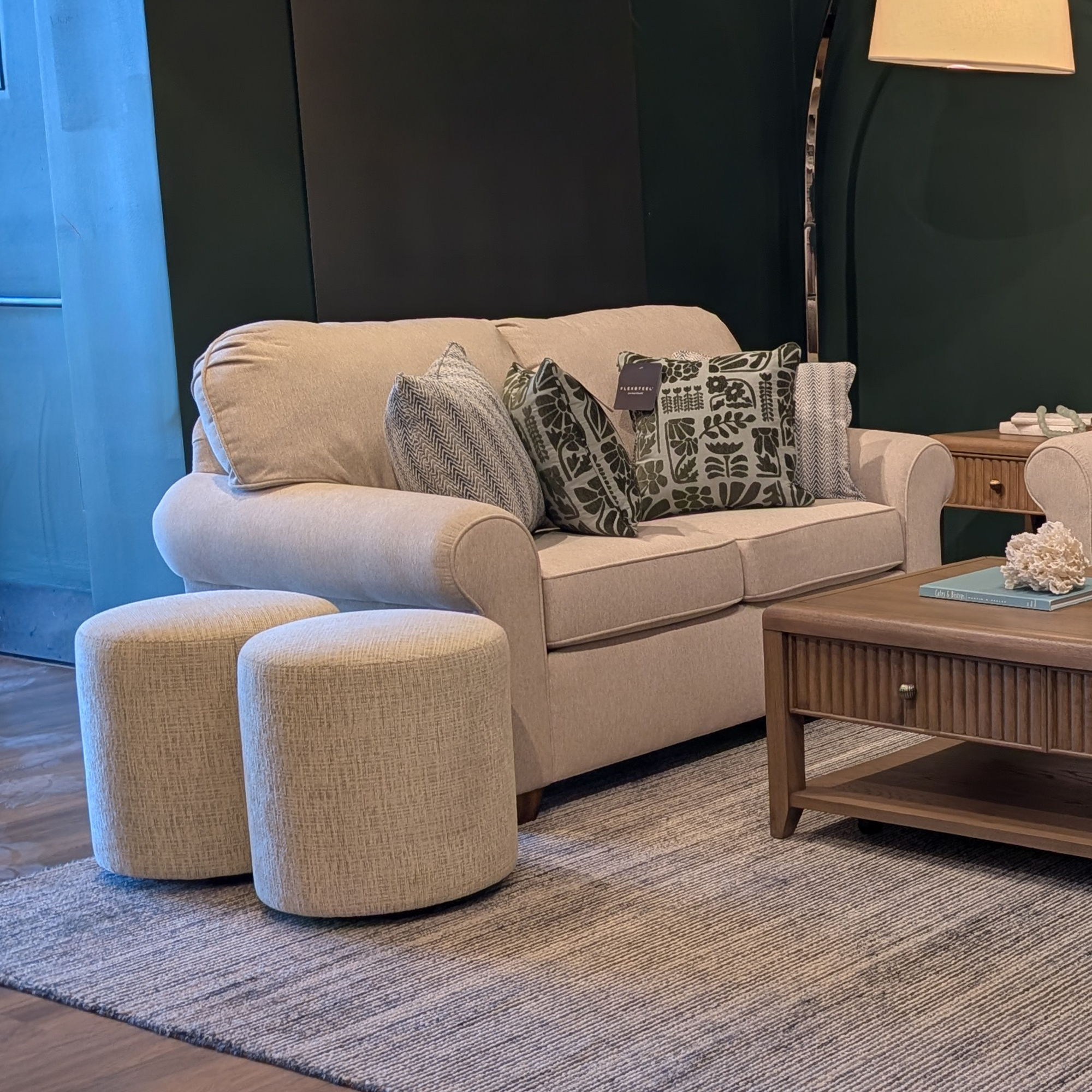 Thornton - Fabric Loveseat, gray