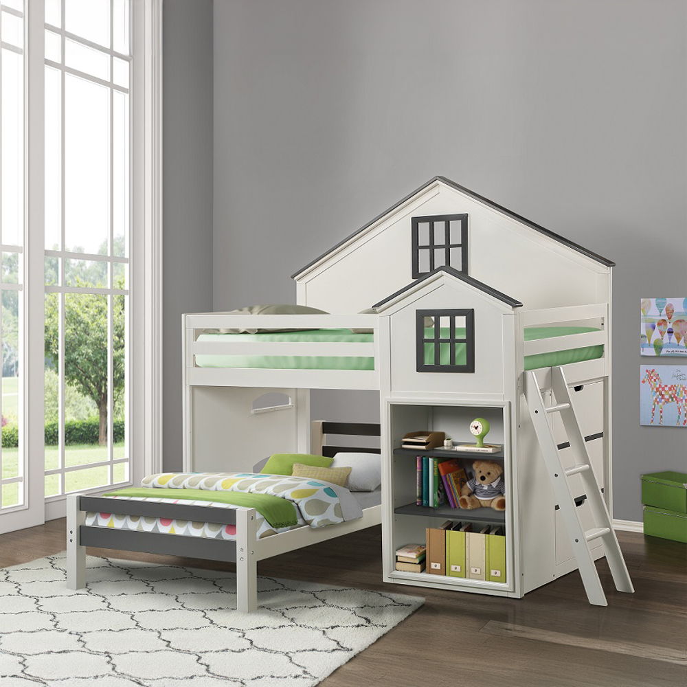 Ratana - Cabinet - Gray & White, white, view 4