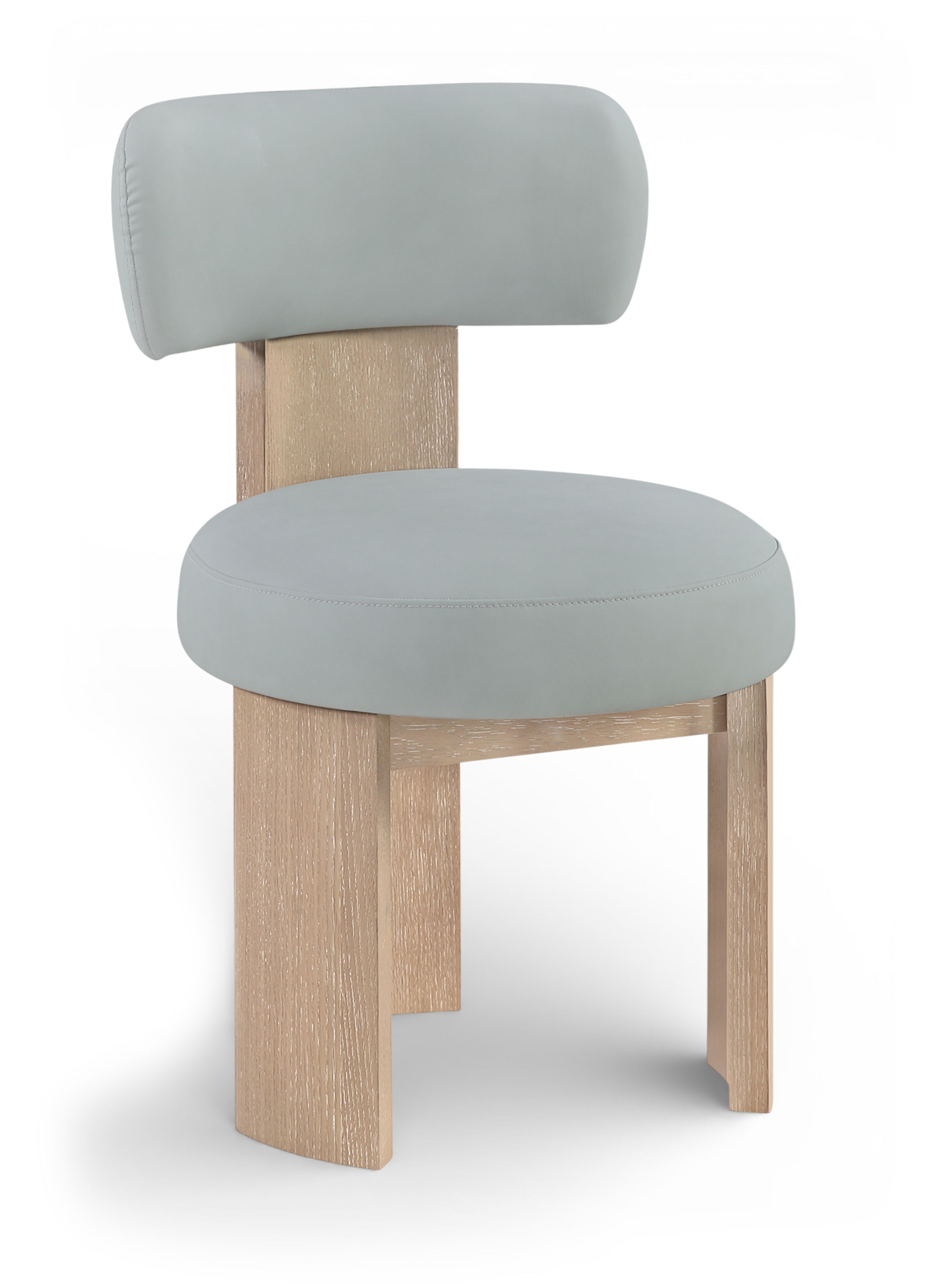 Atelier - Vegan Leather Upholstered Dining Chair (Set of 2) - Light Blue