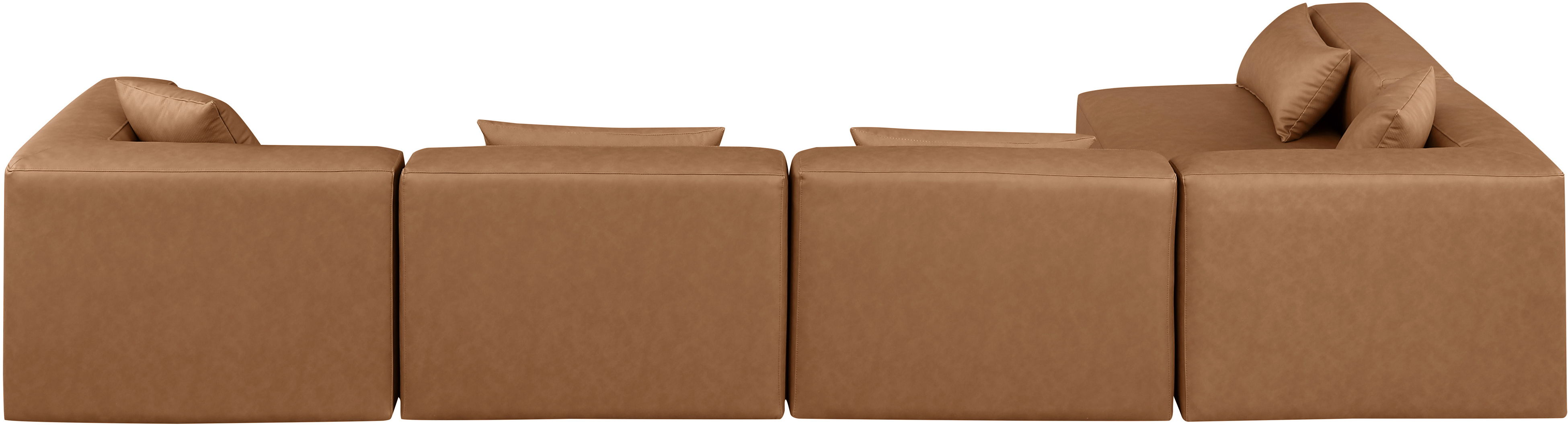 Cube - 5 Piece Modular Sectional - Brown