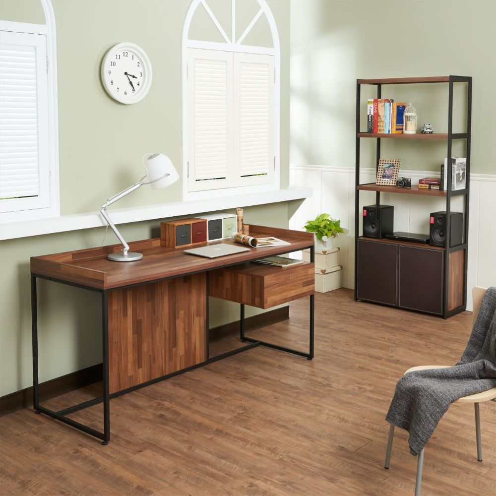 Sara - Bookshelf - Walnut & Sandy Black, dark brown, view 5