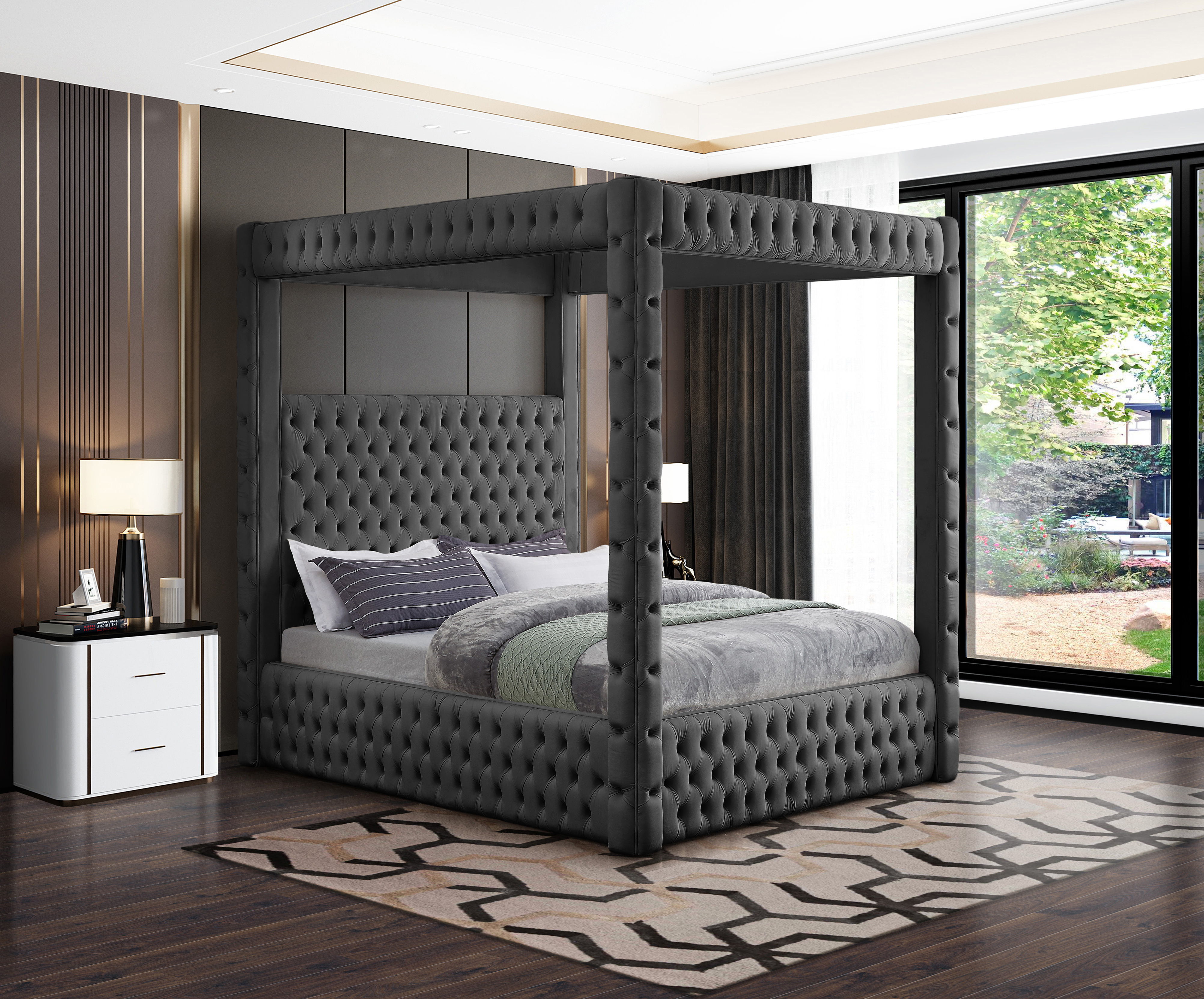 Royal - Queen Bed - Gray