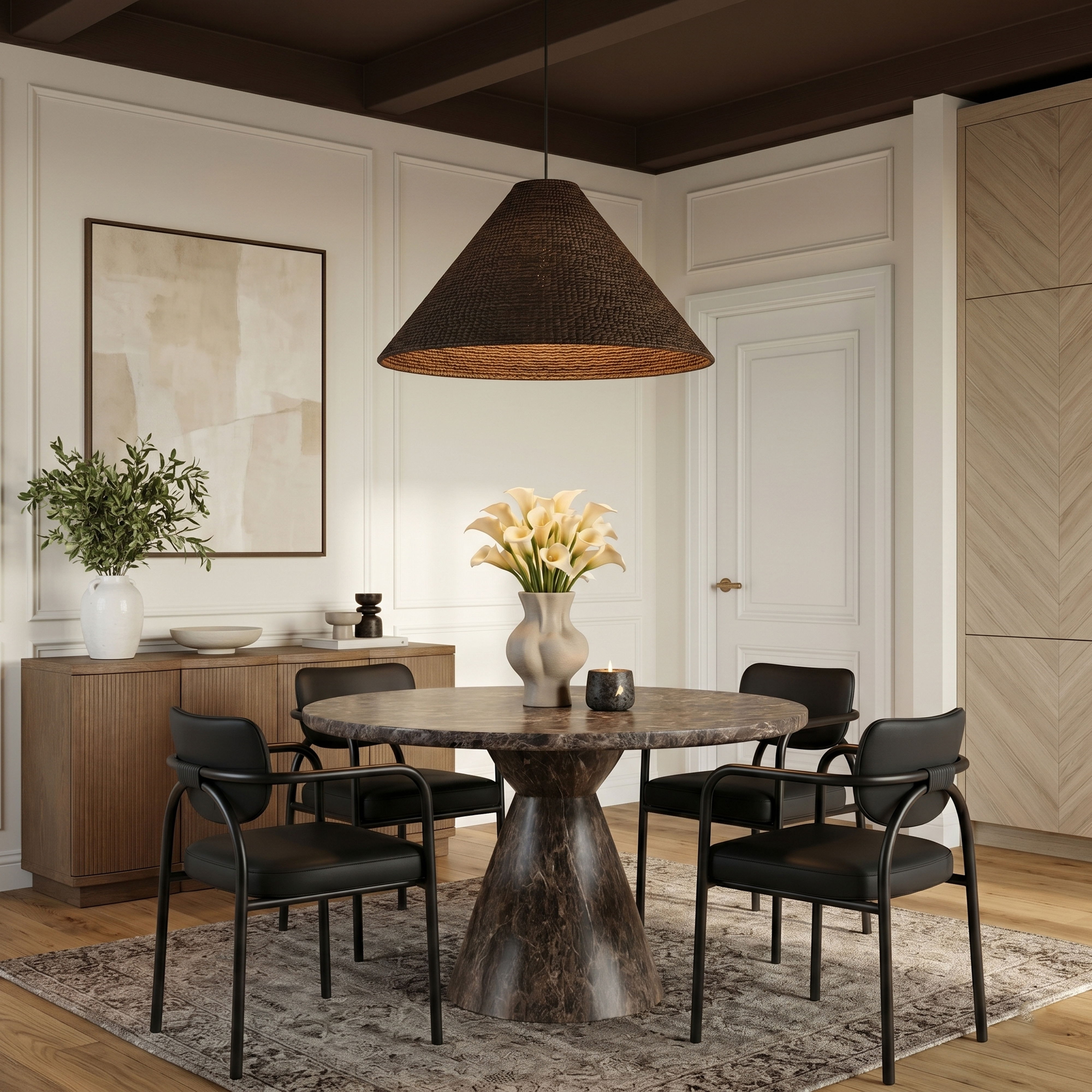 Serava - Vegan Leather Upholstered Dining Chair (Set of 2) - Black