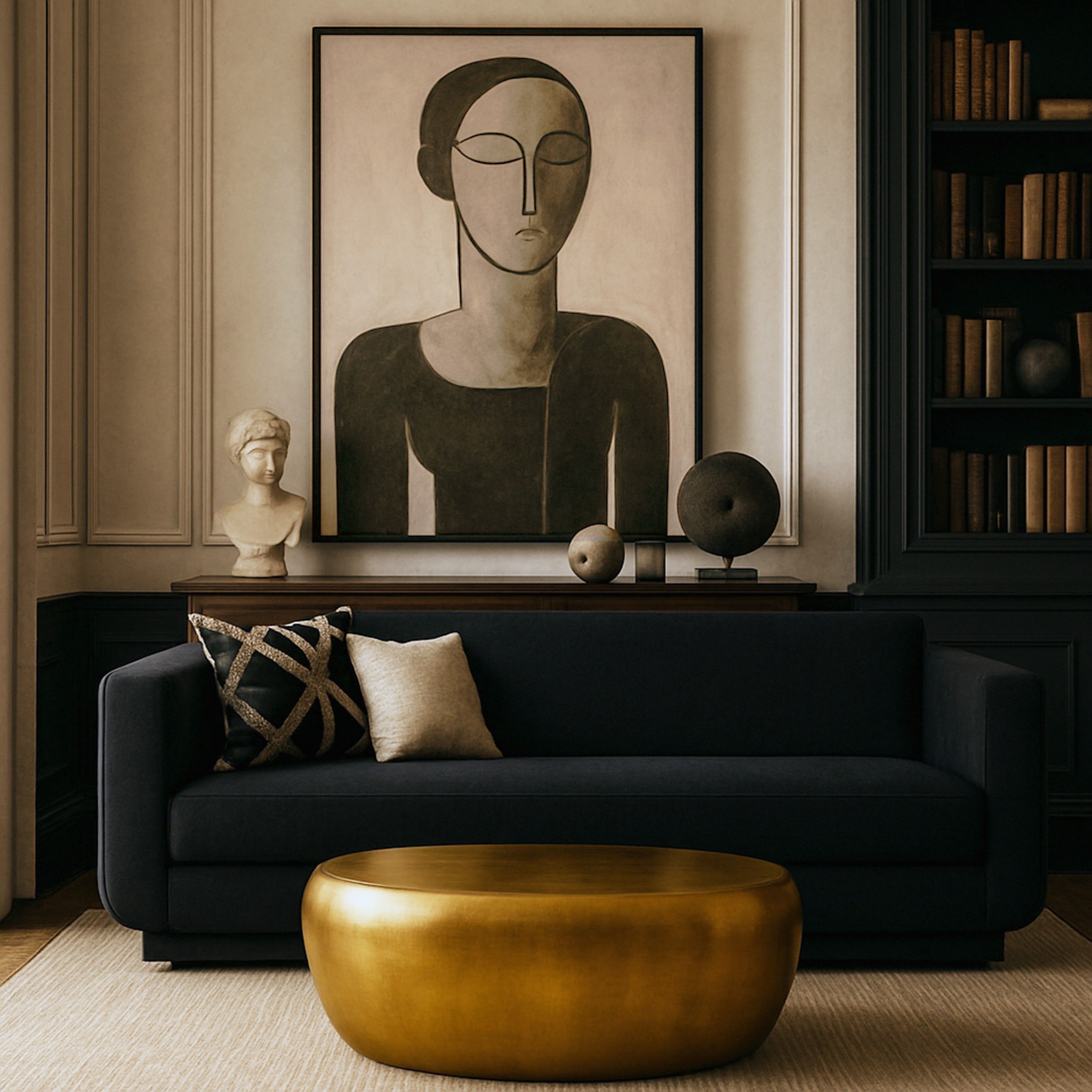 Capsule - Metal Aluminum Coffee Table - Gold