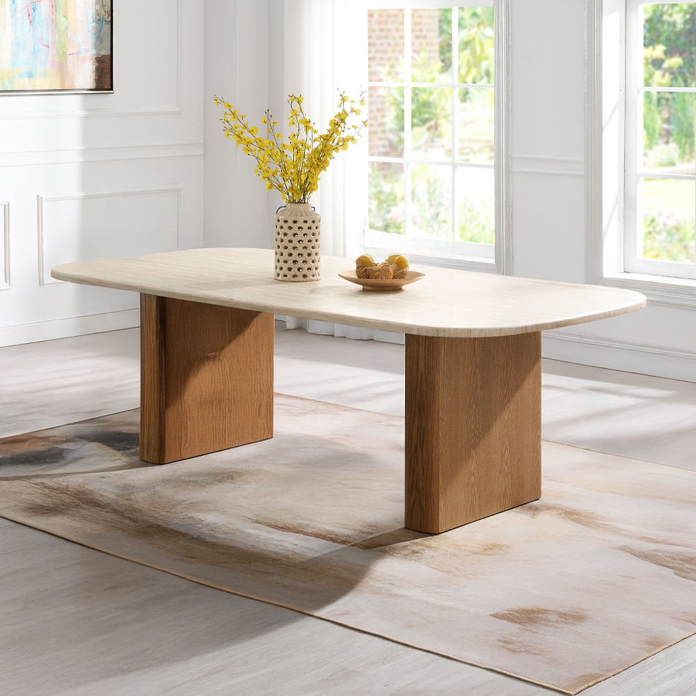 Lidi - Dining Table - Brown / Natural, light brown