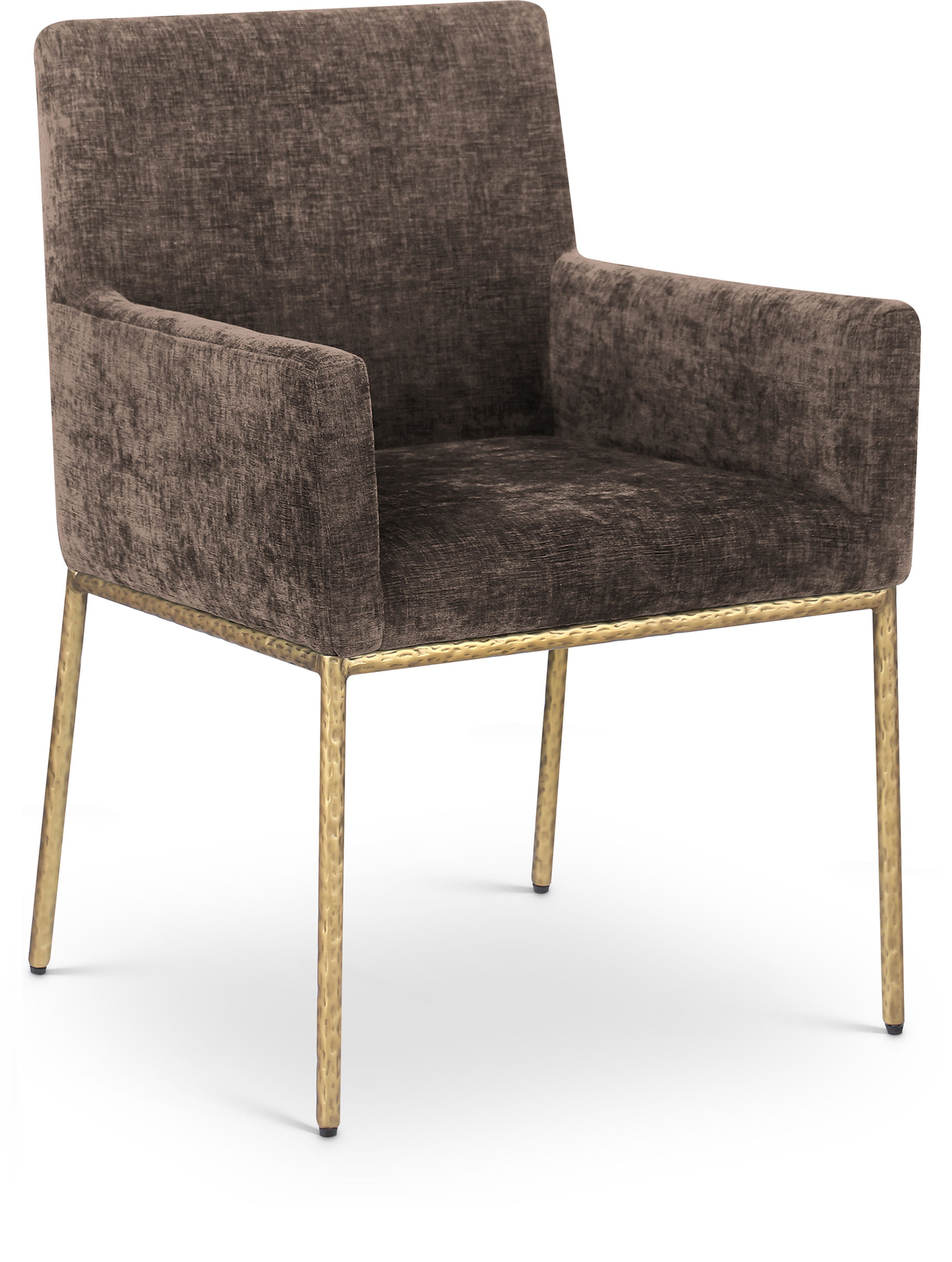 Reeves - Dining Chair With Gold Legs (Set of 2) - Brown