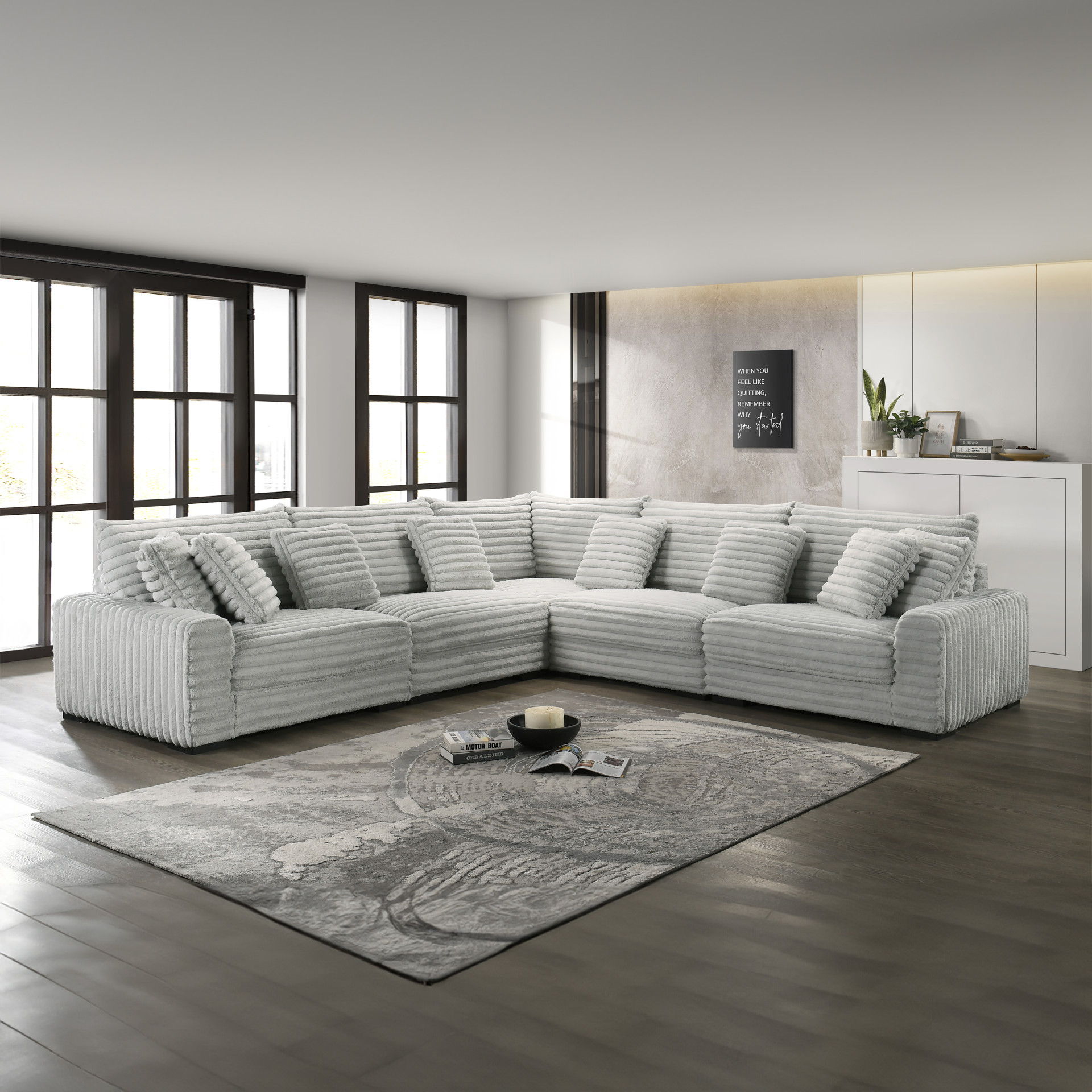 Embrace - Armless Chair - Gray