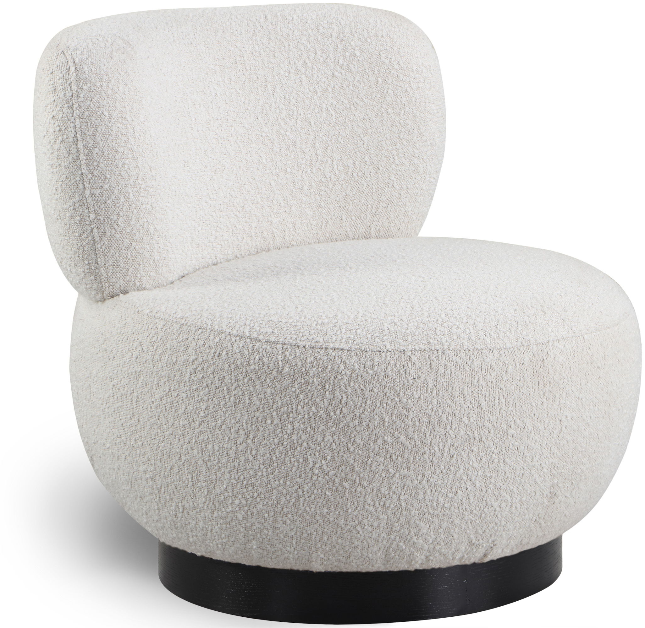 Calais - Accent Chair With Black Base - Cream