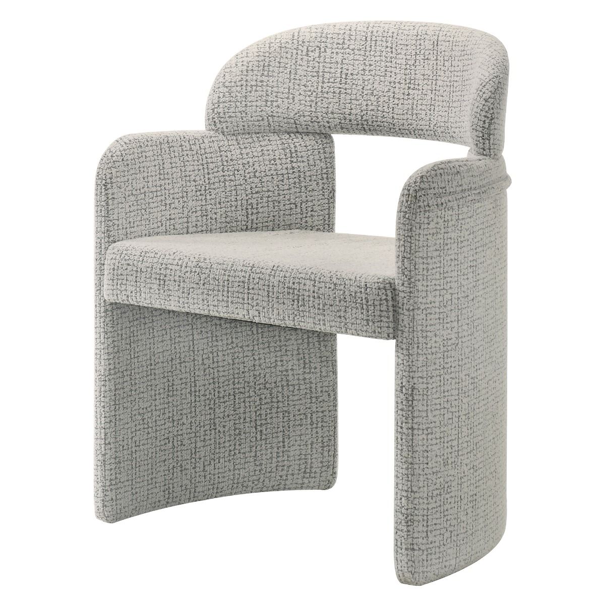 Kyree - Arm Chair (Set of 2) - Chenille & Walnut, gray, view 2