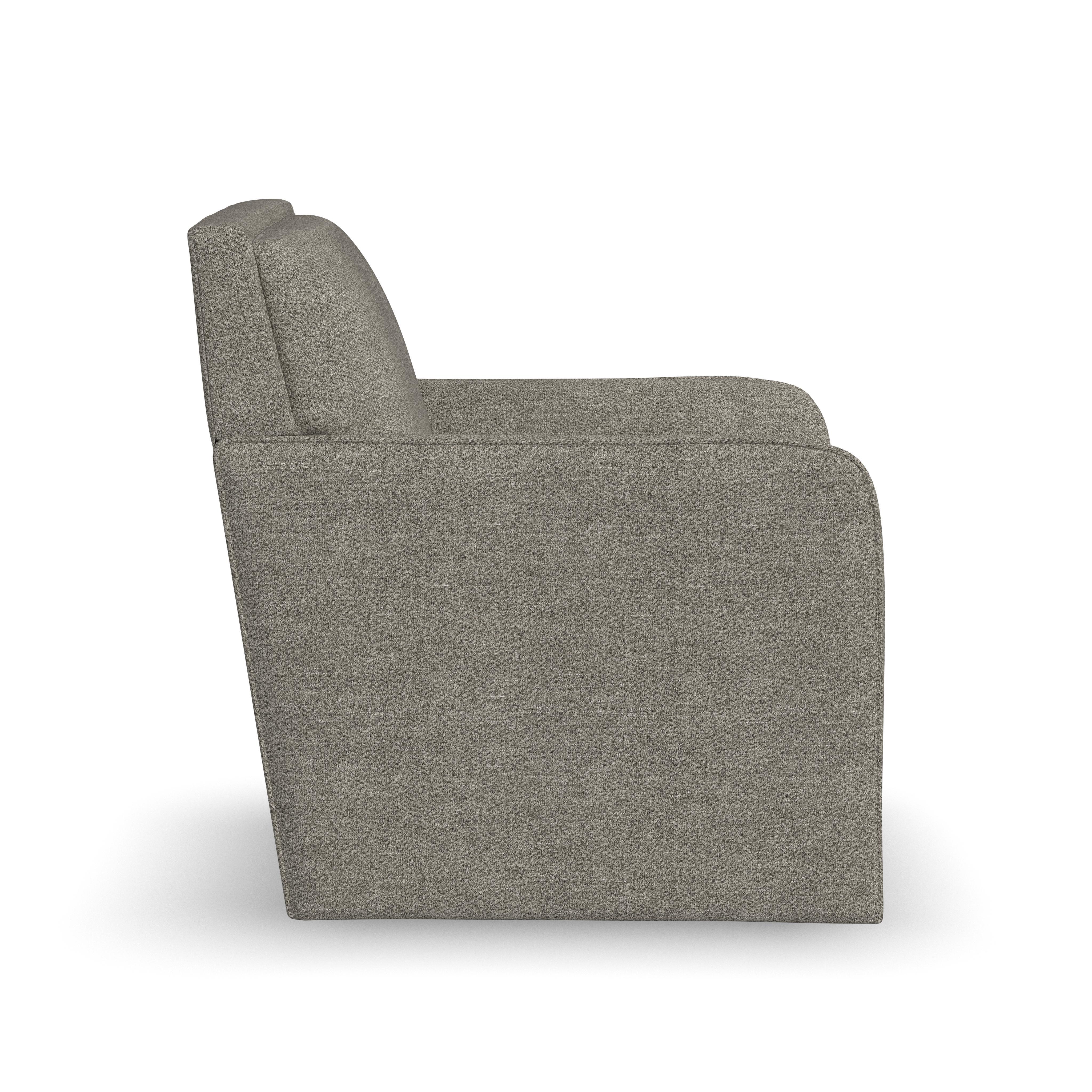 Beckett - Transitional Fabric Swivel Chair, gray, view 3