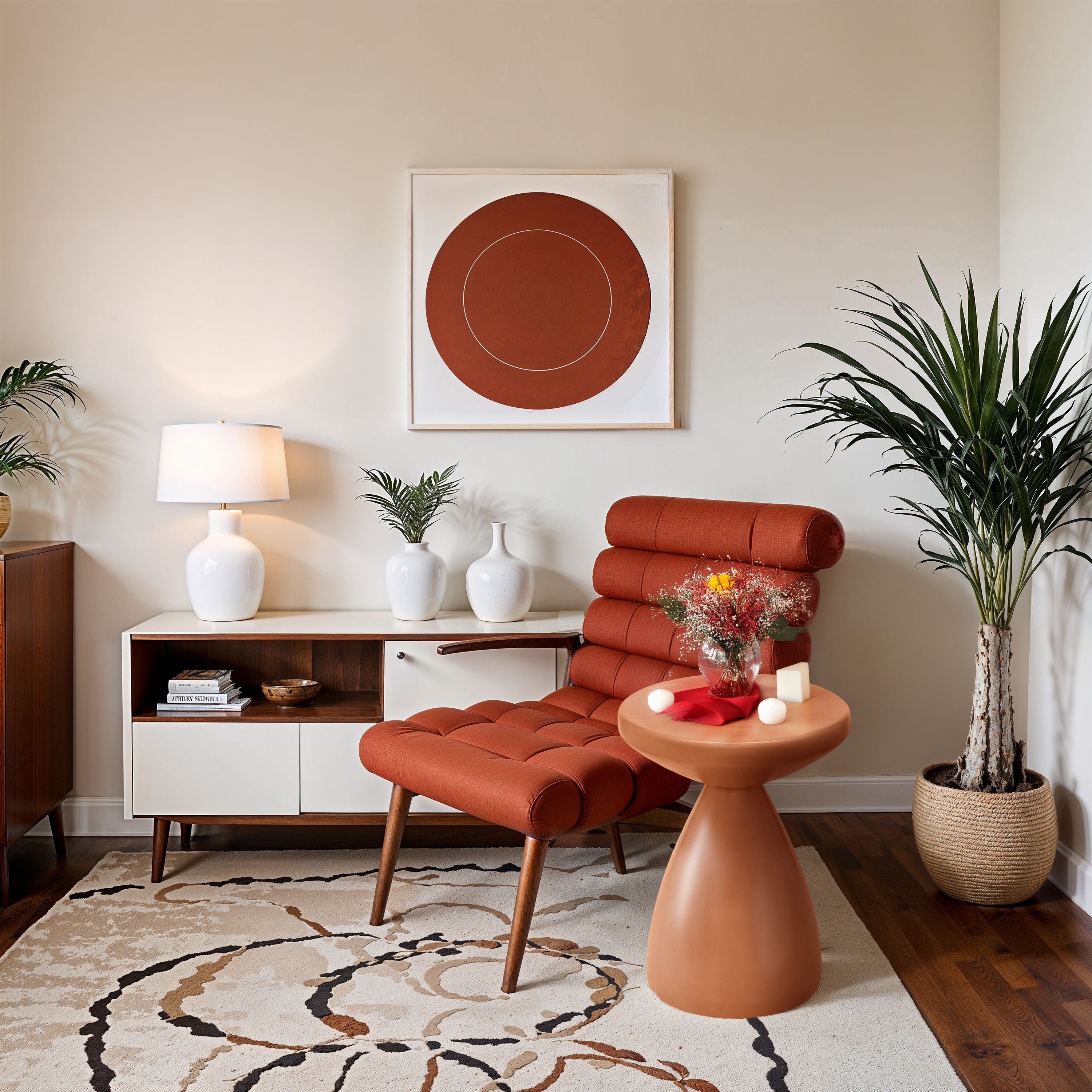 Anika - Iron End Table - Salmon